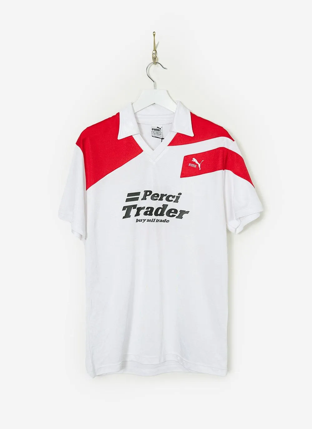 90s Puma Shirt #4 | Percival x Classic Football Shirts | White with Red sold by Percival