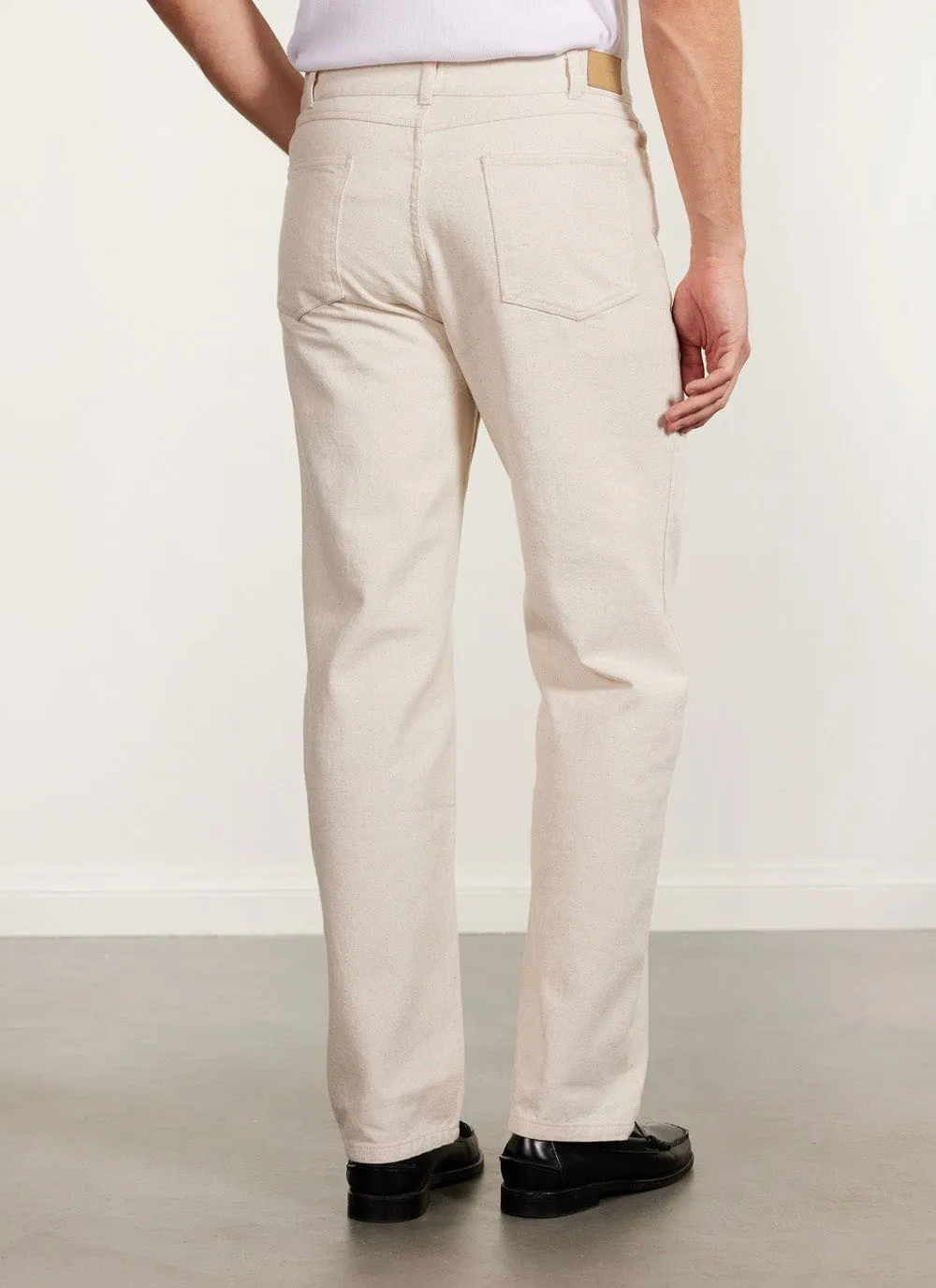 5 Pocket Twill Trousers | Ecru sold by Percival product image thumbnail 5