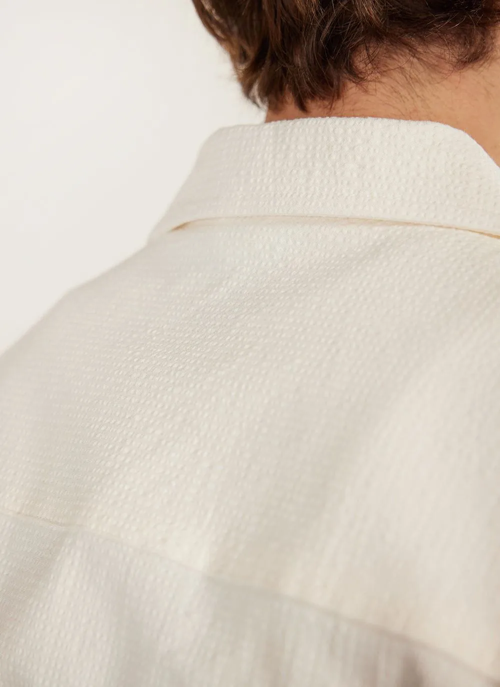Cuban Shirt | Seersucker | Ecru sold by Percival product image thumbnail 5