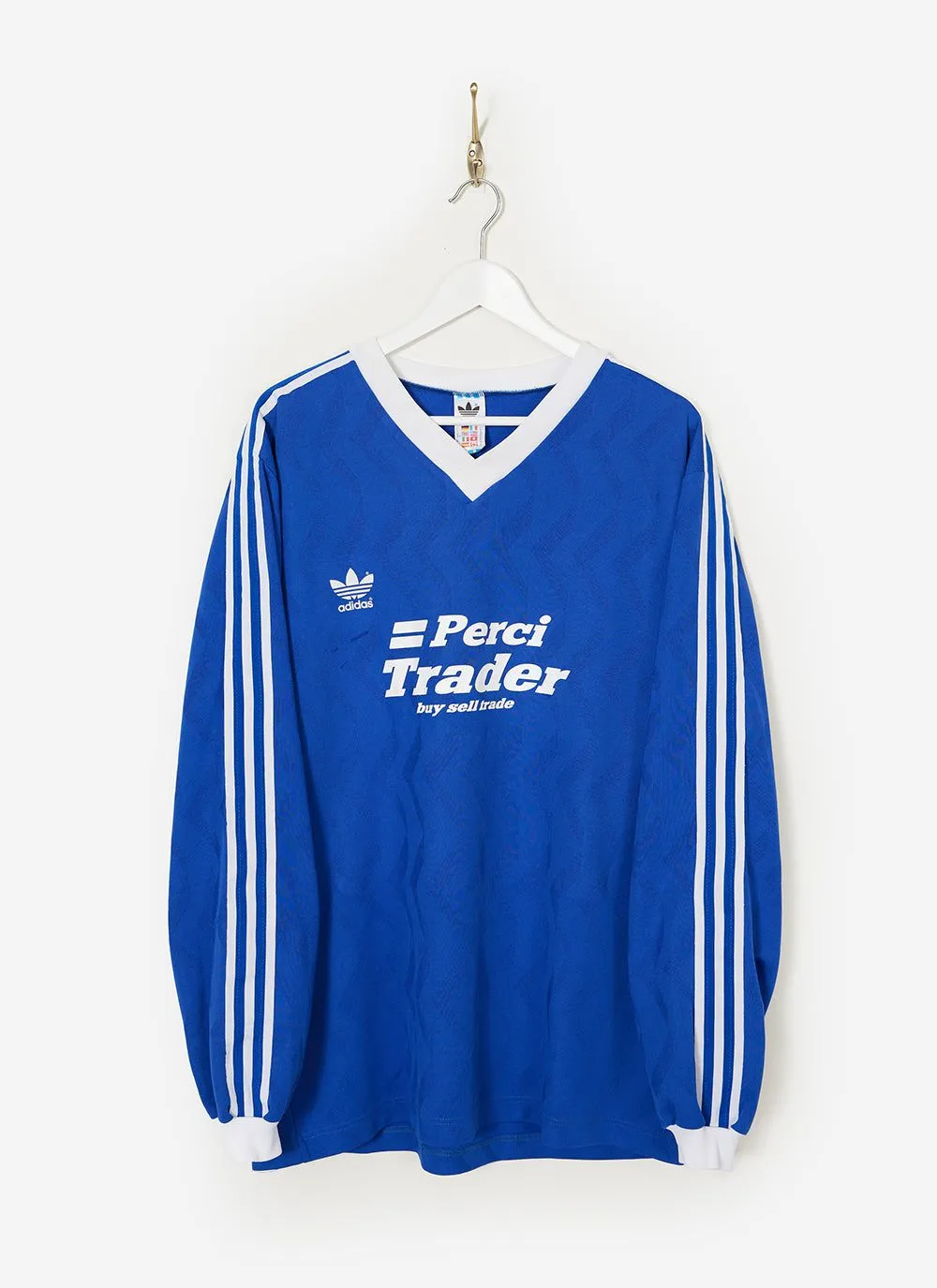 90s Adidas Shirt #1 | Percival x Classic Football Shirts | Blue sold by Percival