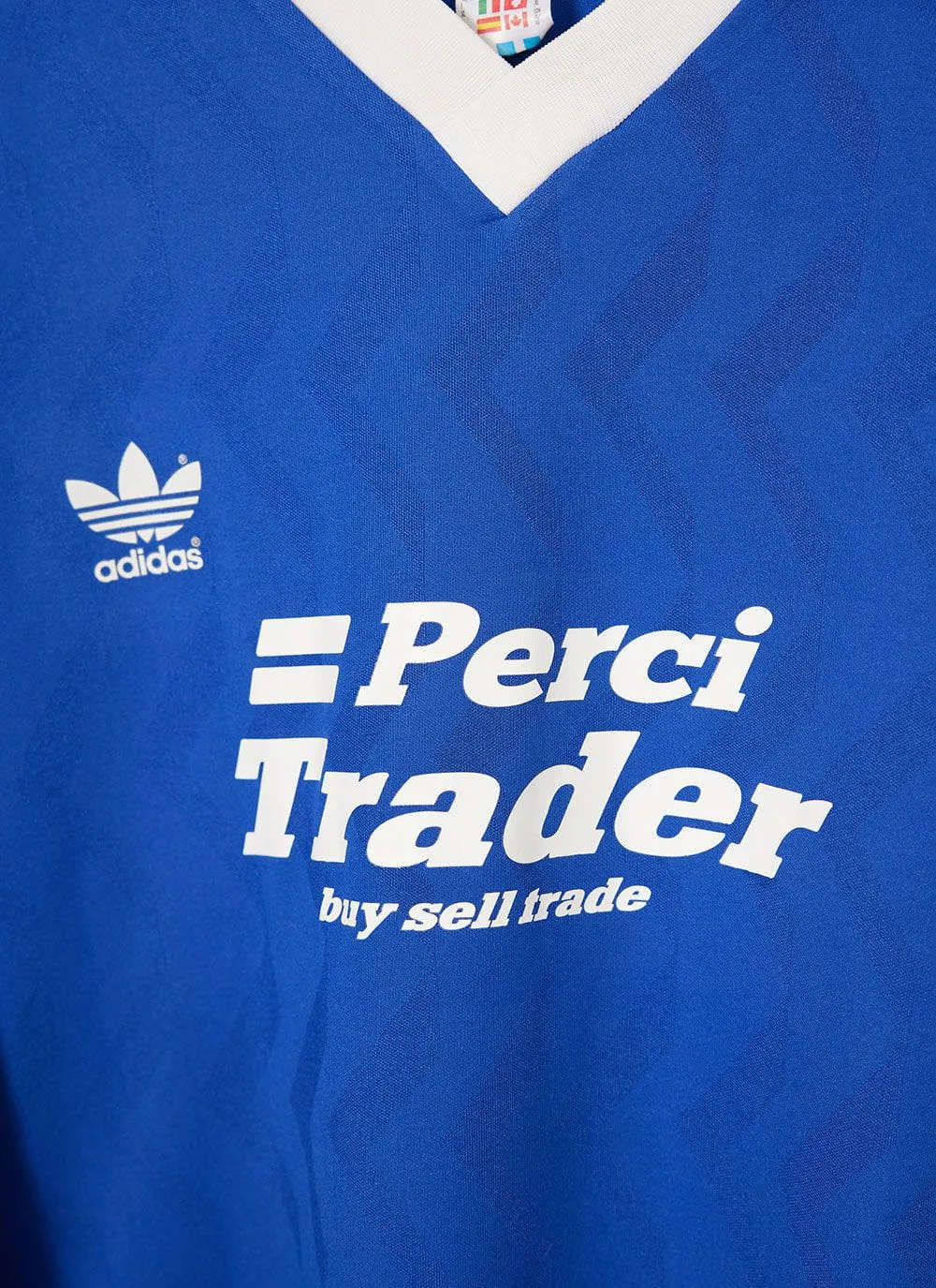 90s Adidas Shirt #1 | Percival x Classic Football Shirts | Blue sold by Percival product image thumbnail 2