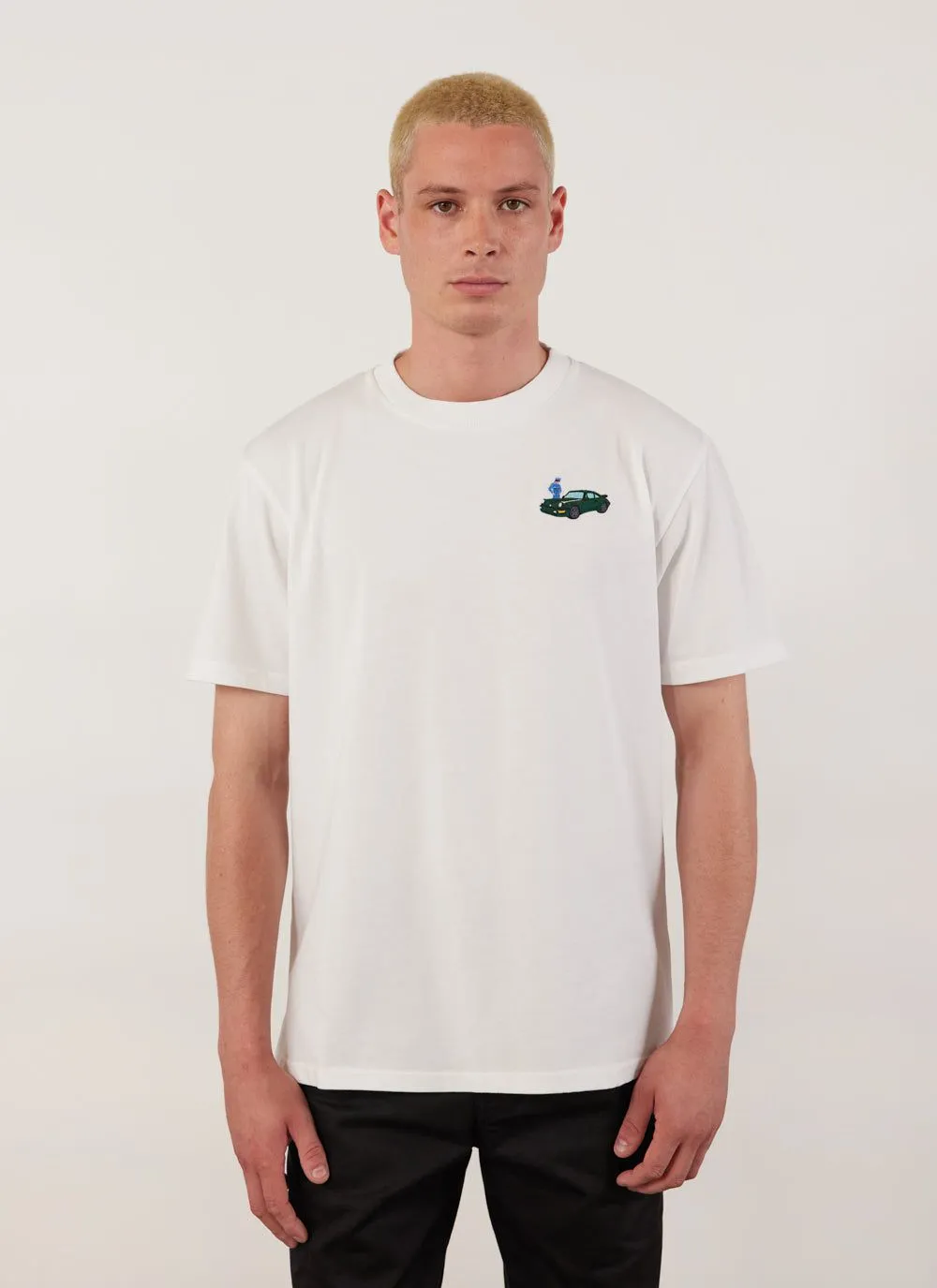 Envy Auxiliary T Shirt | Embroidered Organic Cotton | White sold by Percival product image thumbnail 2