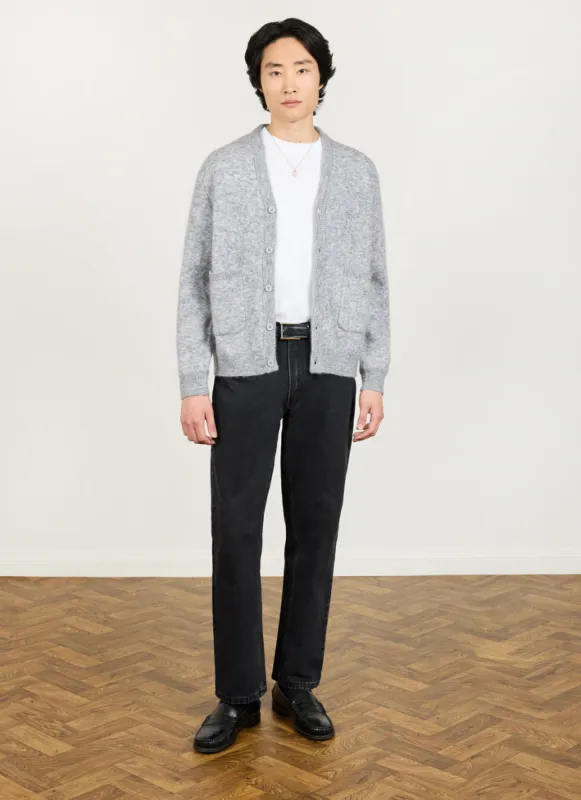 White Glove Knitted Cardigan | Mohair | Grey sold by Percival