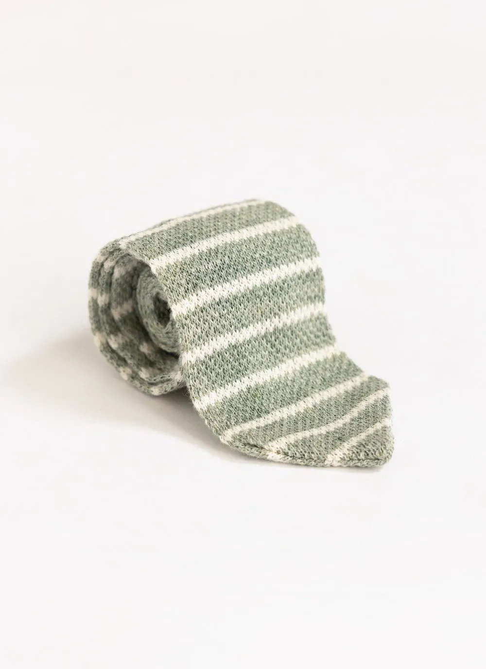 Stripe Linen Tie | Forest Marl sold by Percival