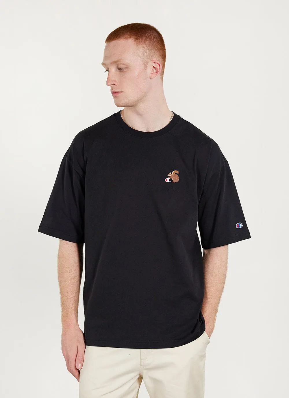 Squirrel Oversized T Shirt | Champion and Percival | Black sold by Percival product image thumbnail 2