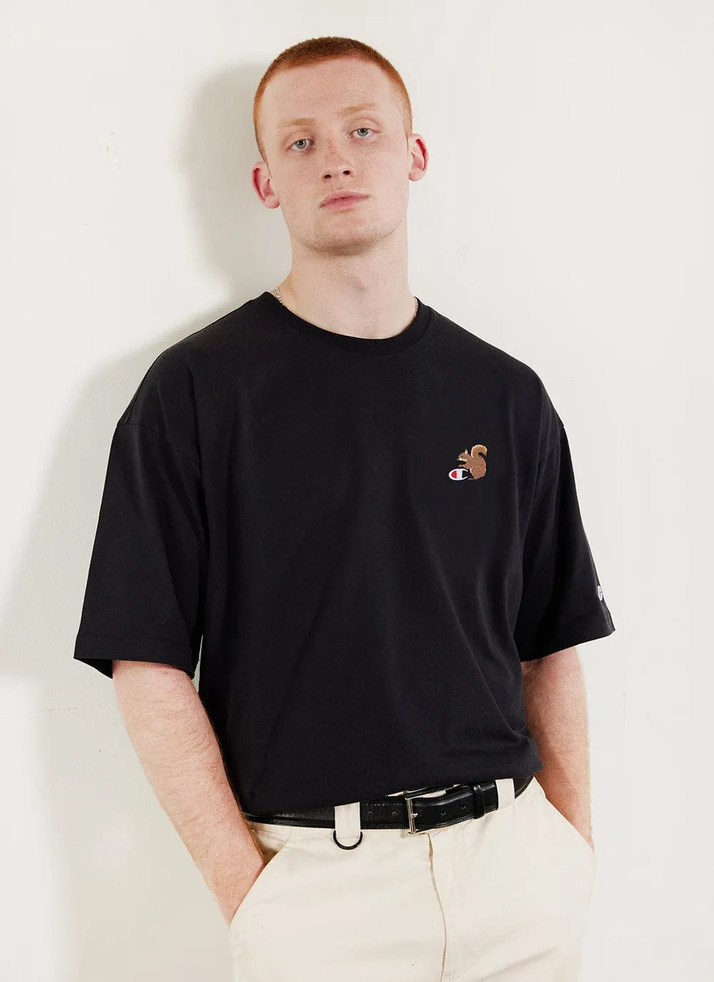Squirrel Oversized T Shirt | Champion and Percival | Black sold by Percival product image thumbnail 4