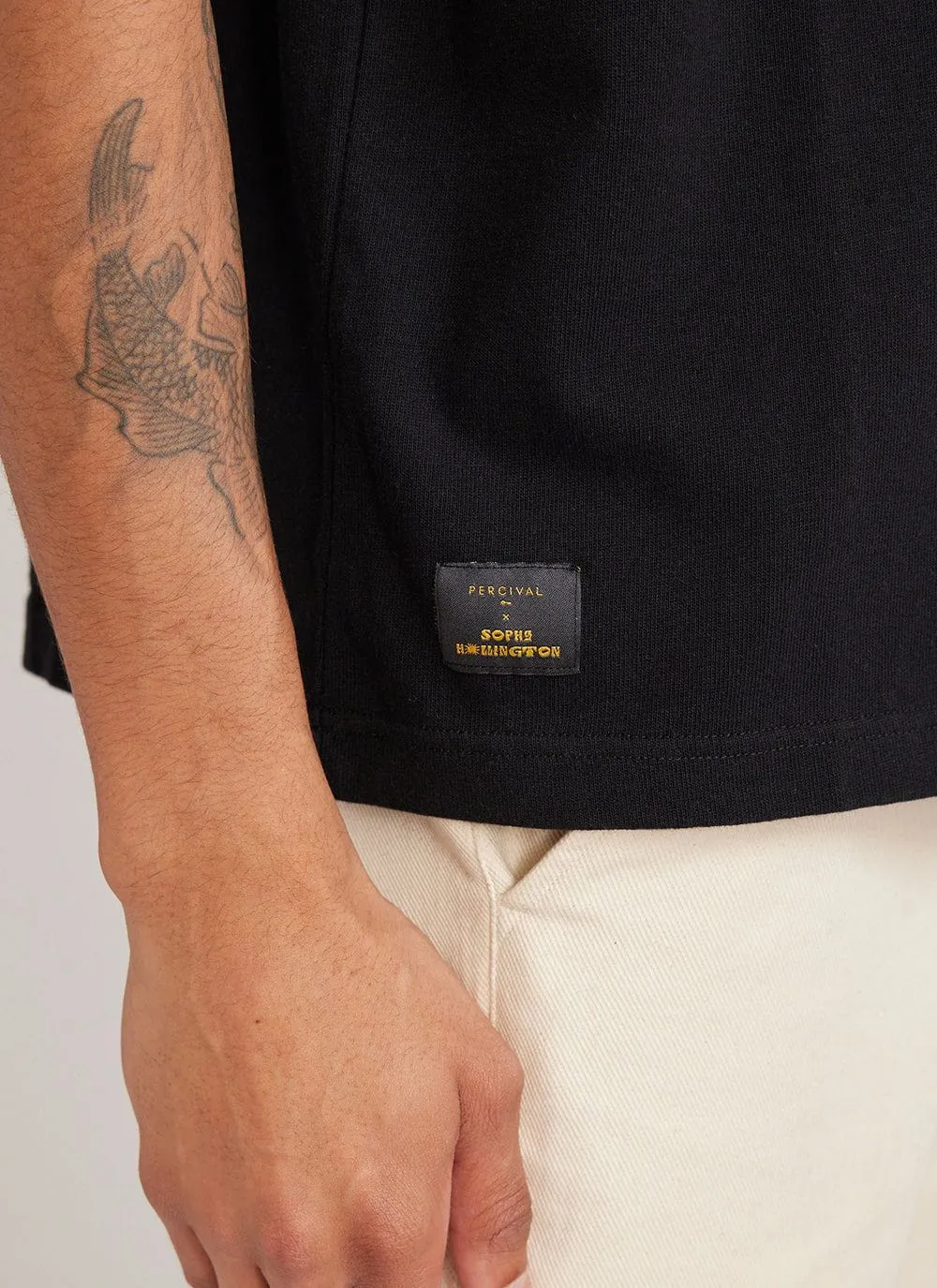 Wildflower Oversized T Shirt | Percival x Sophy Hollington | Black sold by Percival product image thumbnail 4