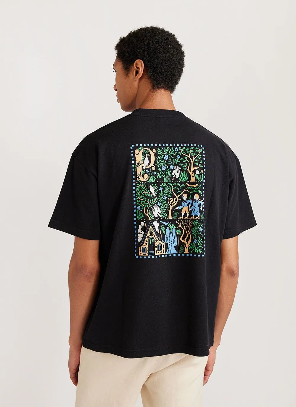 Wildflower Oversized T Shirt | Percival x Sophy Hollington | Black sold by Percival