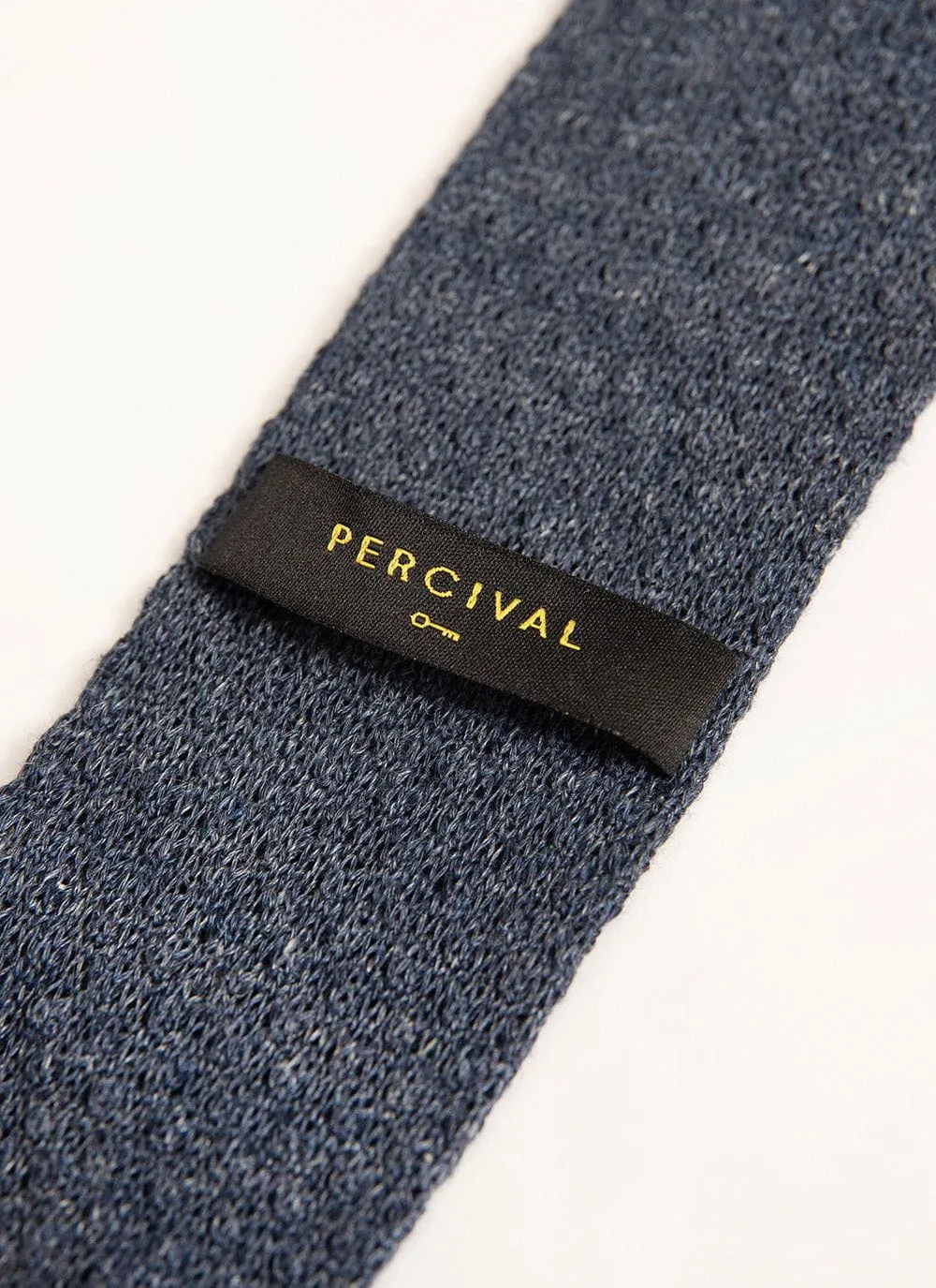 Linen Tie | Navy Marl sold by Percival product image thumbnail 3