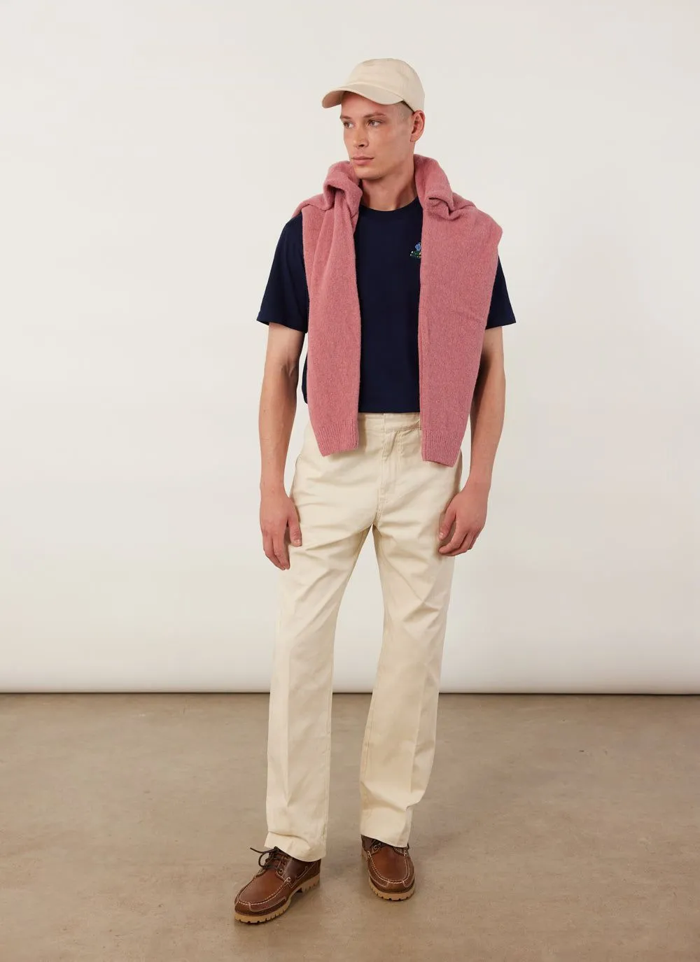 Envy Auxiliary T Shirt | Embroidered Organic Cotton | Navy sold by Percival product image thumbnail 4