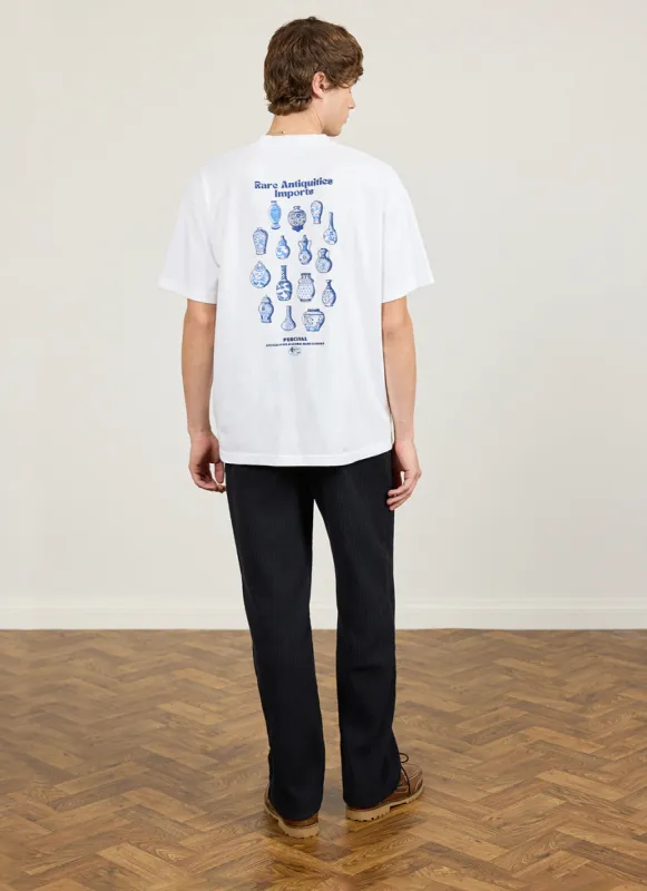 Antique Ceramics Oversized T Shirt | Organic Cotton | White sold by Percival