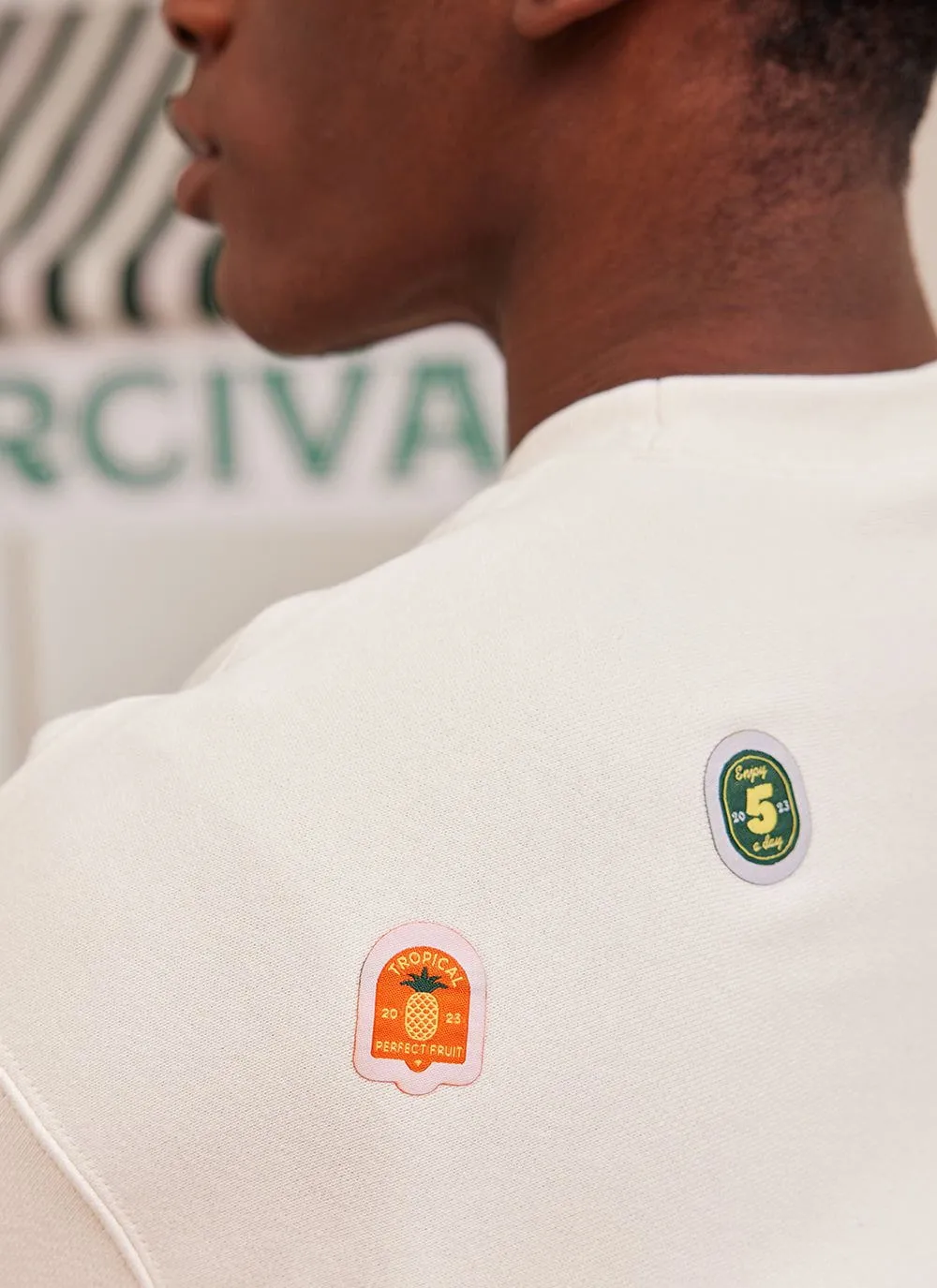 Perci-Post Stamps Sweatshirt | Champion and Percival | Ecru sold by Percival product image thumbnail 5