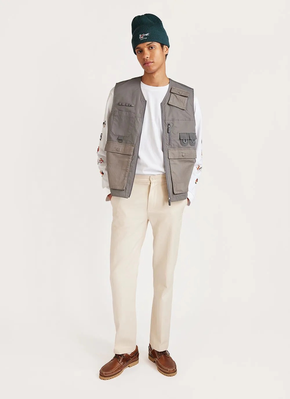 Nightmare Long Sleeve T Shirt | Embroidered Organic Cotton | White sold by Percival product image thumbnail 5