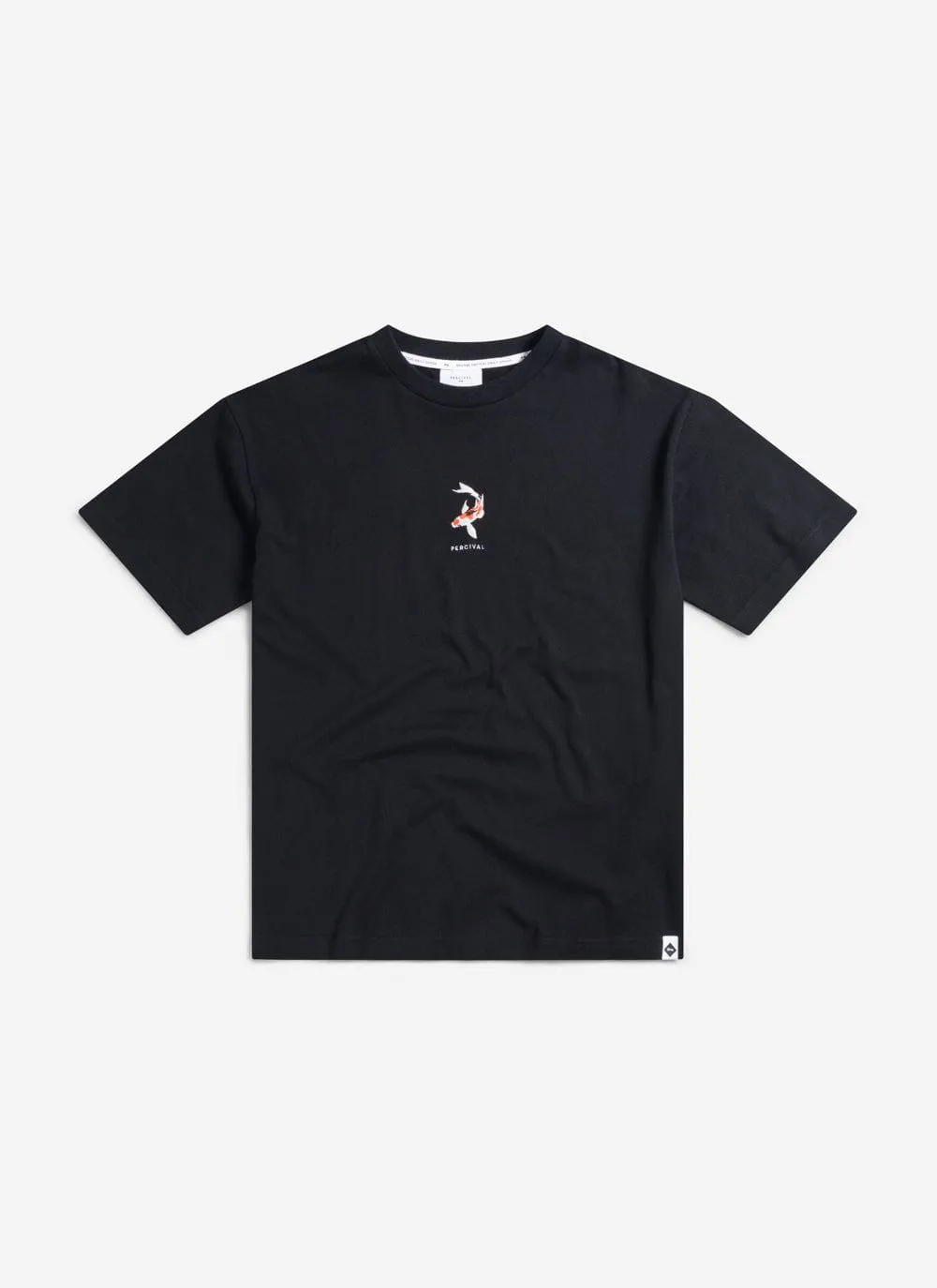 Koi Carp Oversized T Shirt | Embroidered Organic Cotton | Black sold by Percival product image thumbnail 3