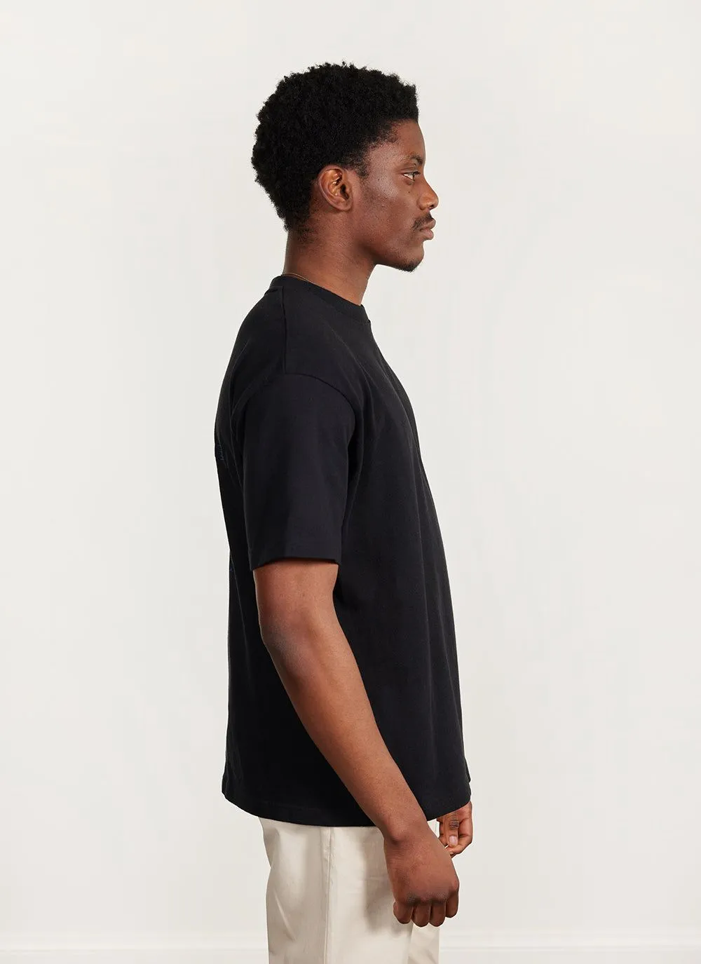Koi Carp Oversized T Shirt | Embroidered Organic Cotton | Black sold by Percival product image thumbnail 4