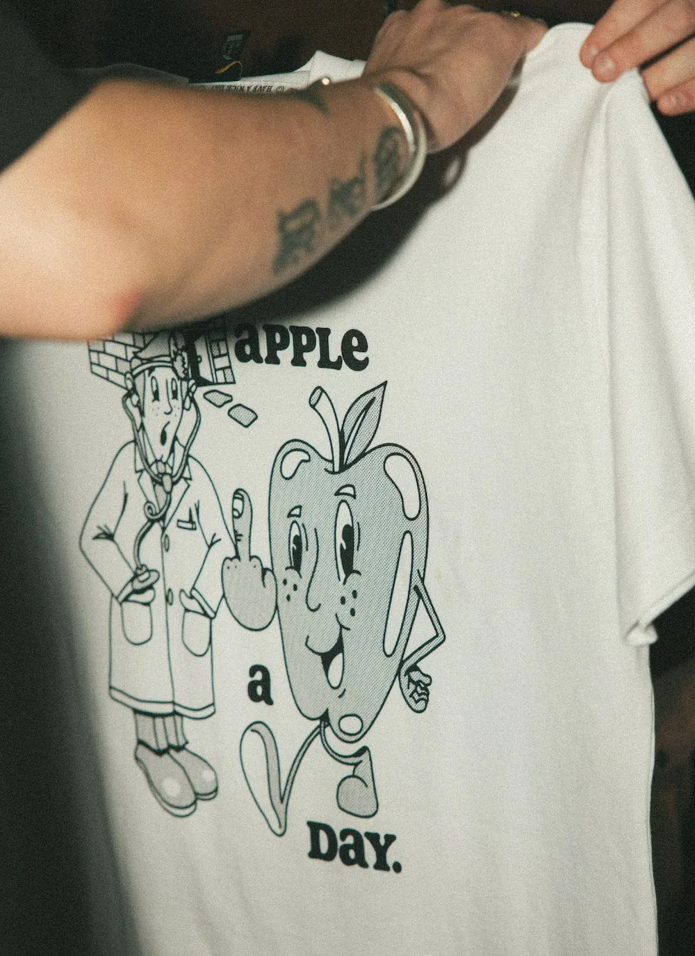 Apple a Day Oversized T Shirt | Percival x What Willy Cook | White sold by Percival product image thumbnail 5