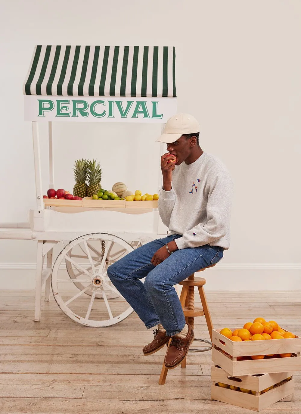 The Menagerie Sweatshirt | Champion and Percival | Heather Grey sold by Percival product image thumbnail 4