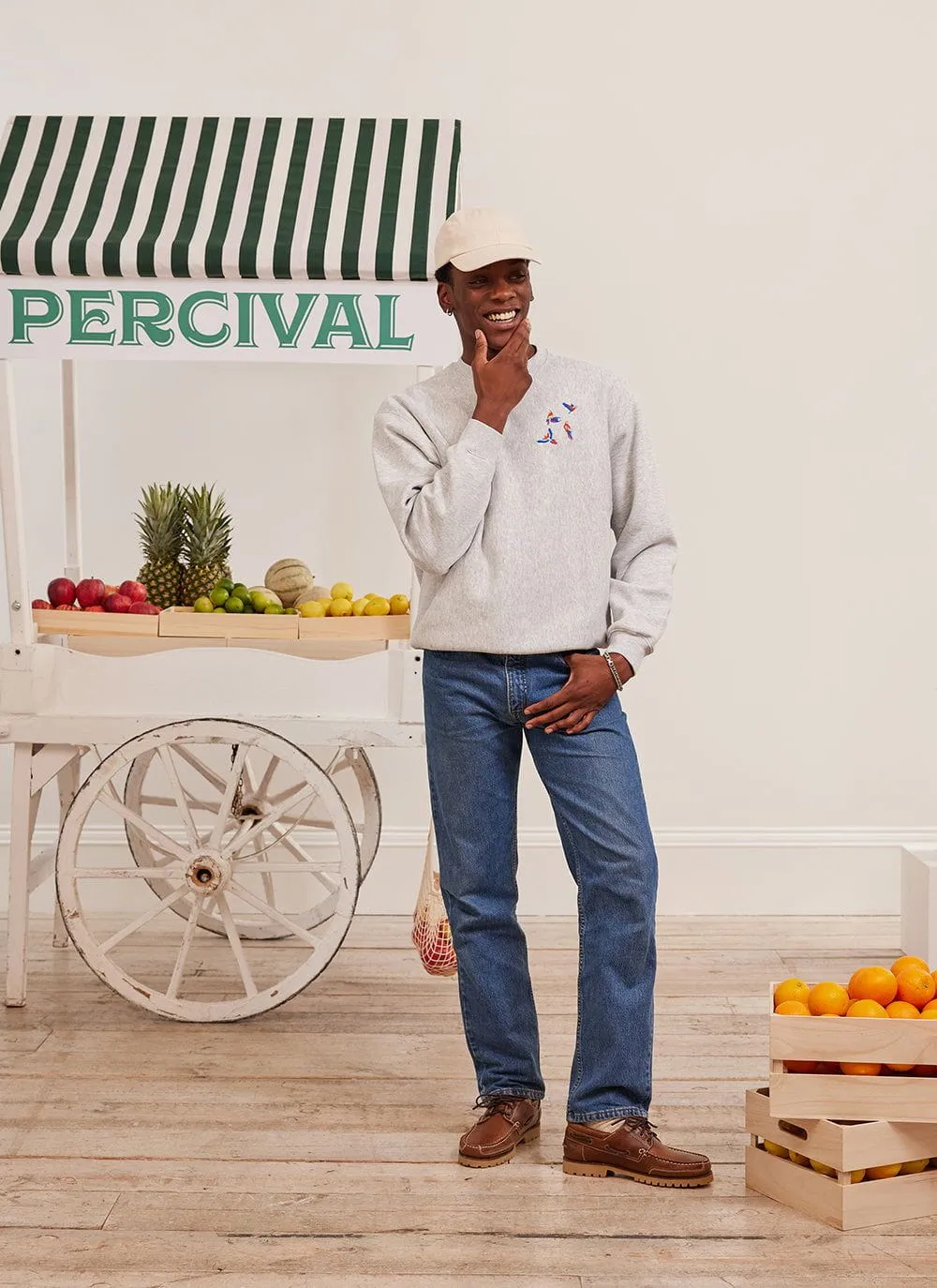 The Menagerie Sweatshirt | Champion and Percival | Heather Grey sold by Percival product image thumbnail 3