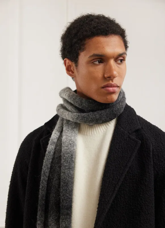 Gradient Scarf | Mohair | Black sold by Percival