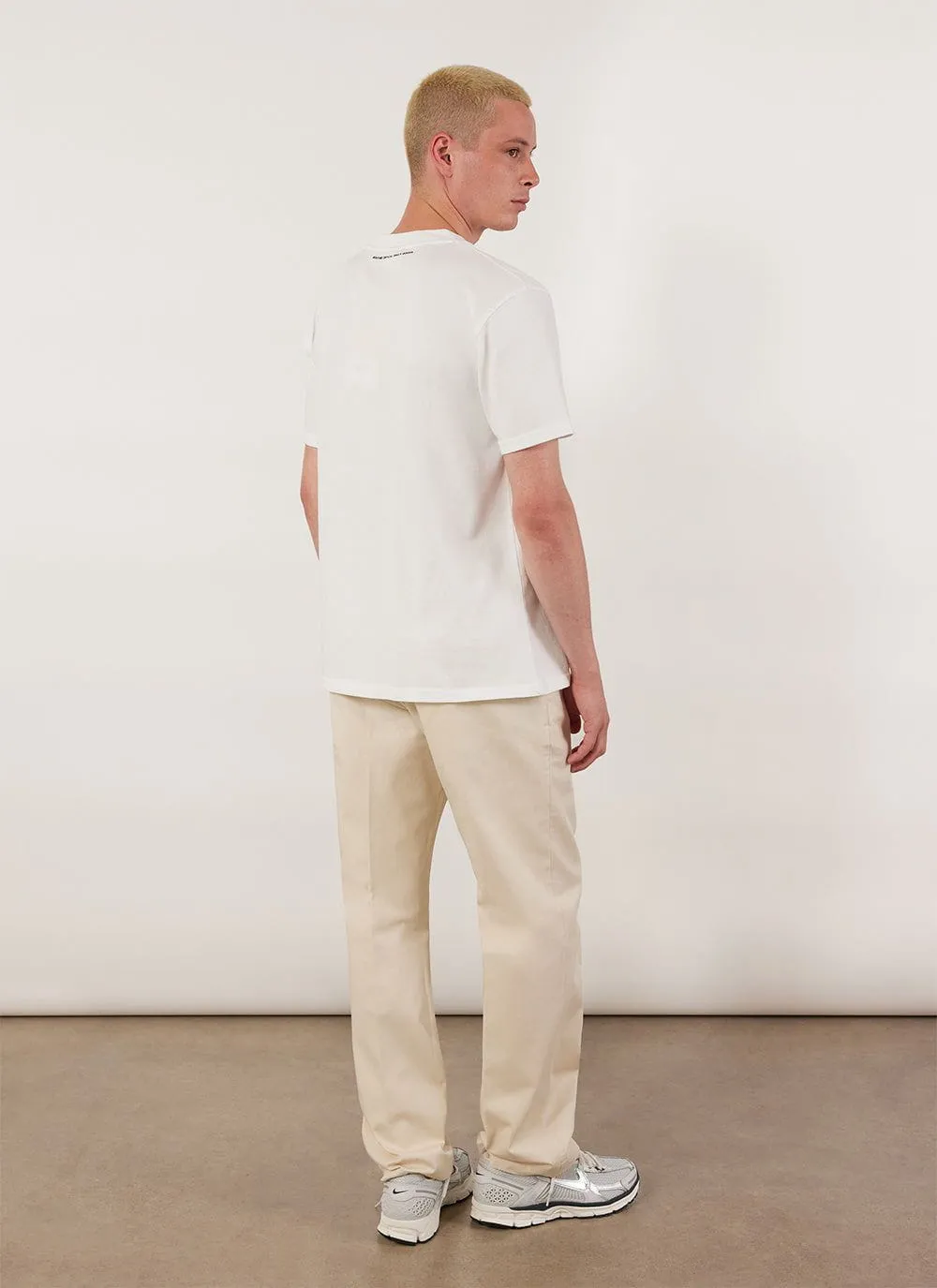 Stolen Wheel Auxiliary T Shirt | Embroidered Organic Cotton | White sold by Percival product image thumbnail 5