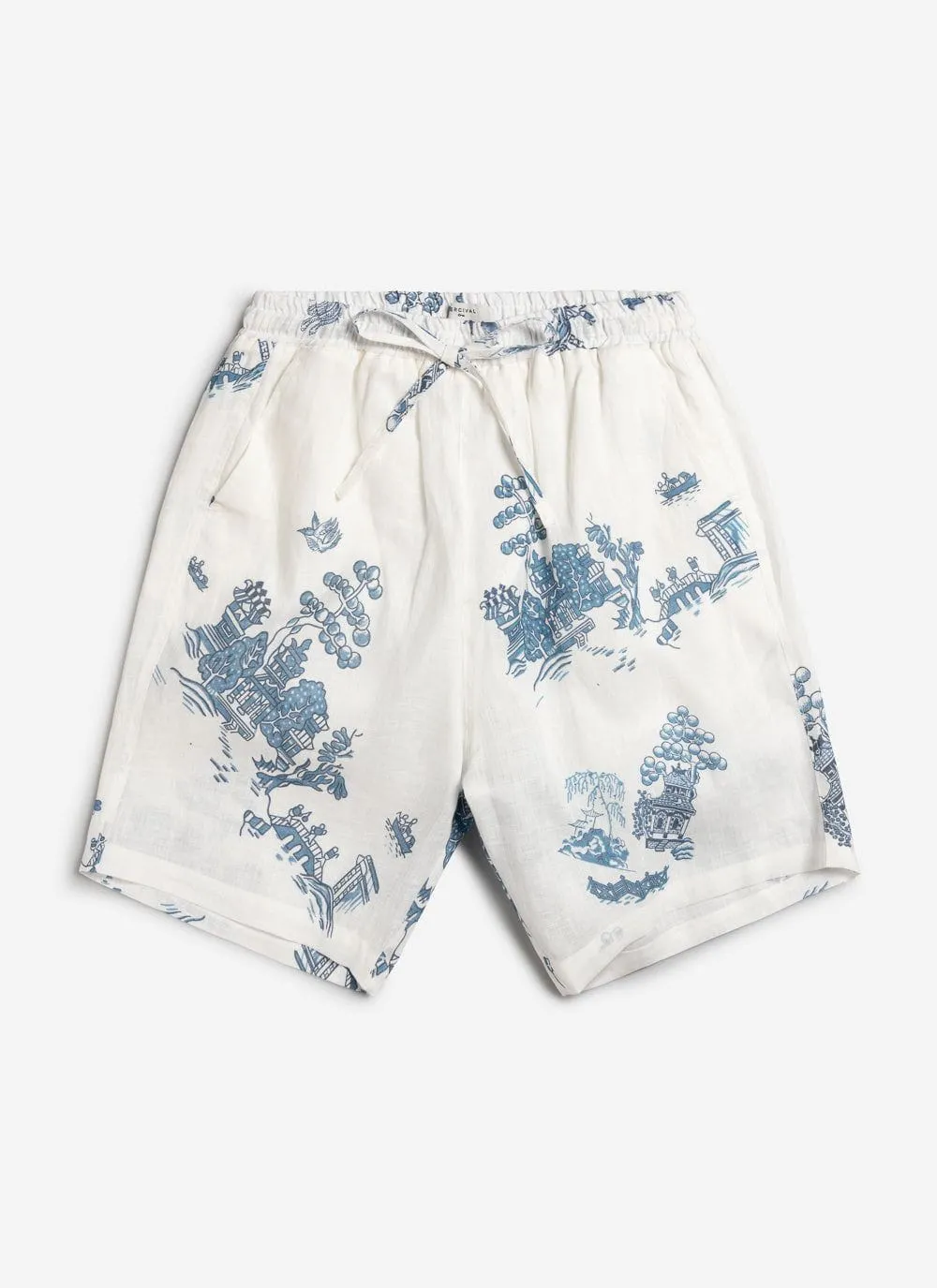 Willow Linen Shorts | Blue sold by Percival product image thumbnail 2