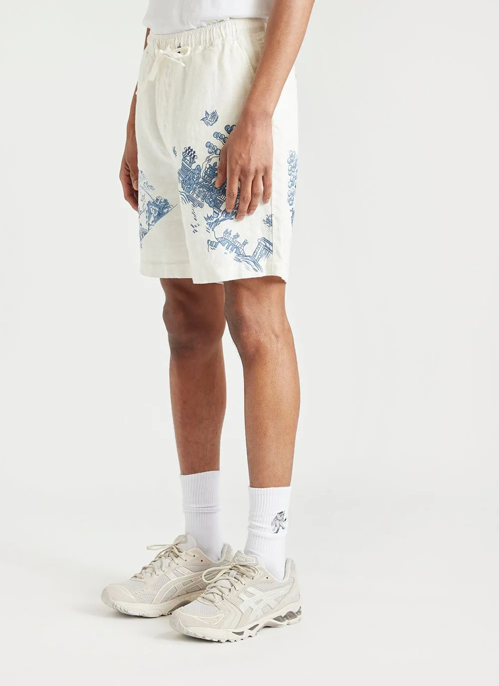 Willow Linen Shorts | Blue sold by Percival product image thumbnail 4
