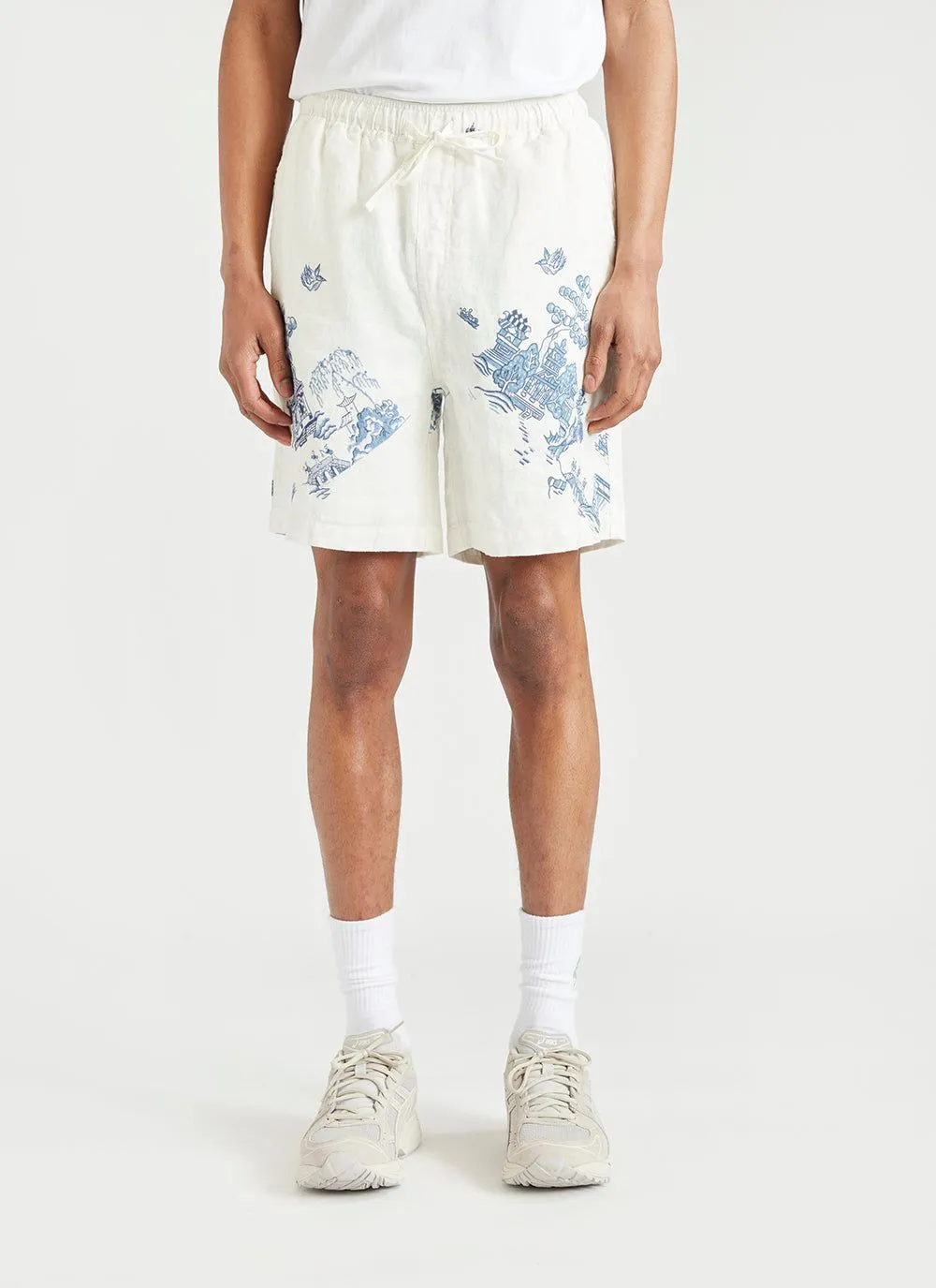 Willow Linen Shorts | Blue sold by Percival