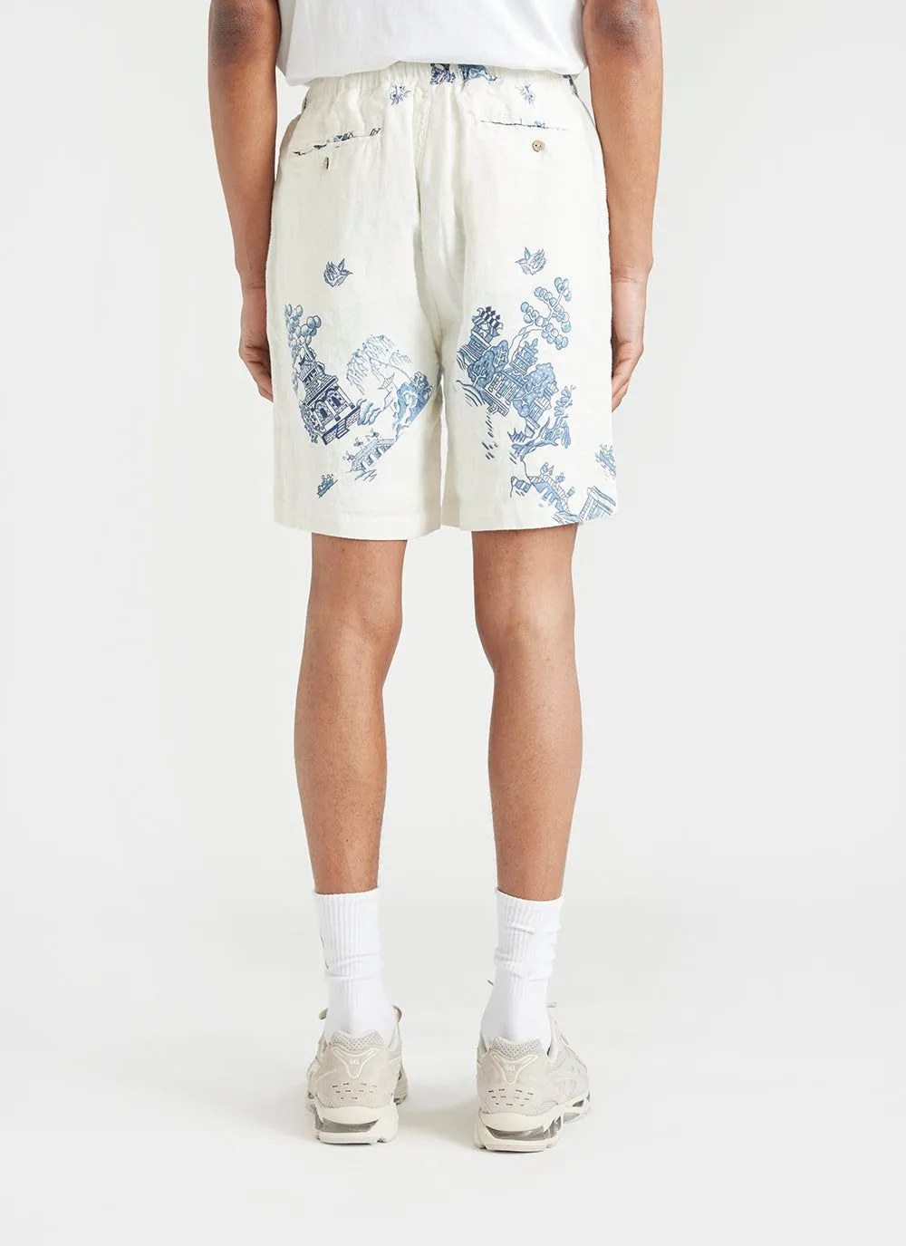 Willow Linen Shorts | Blue sold by Percival product image thumbnail 5