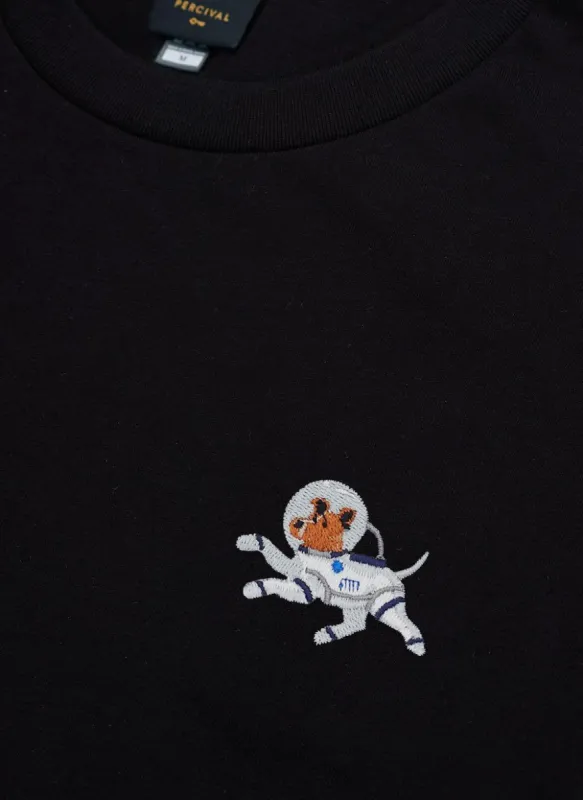 T Shirt | Space Dog | Black sold by Percival