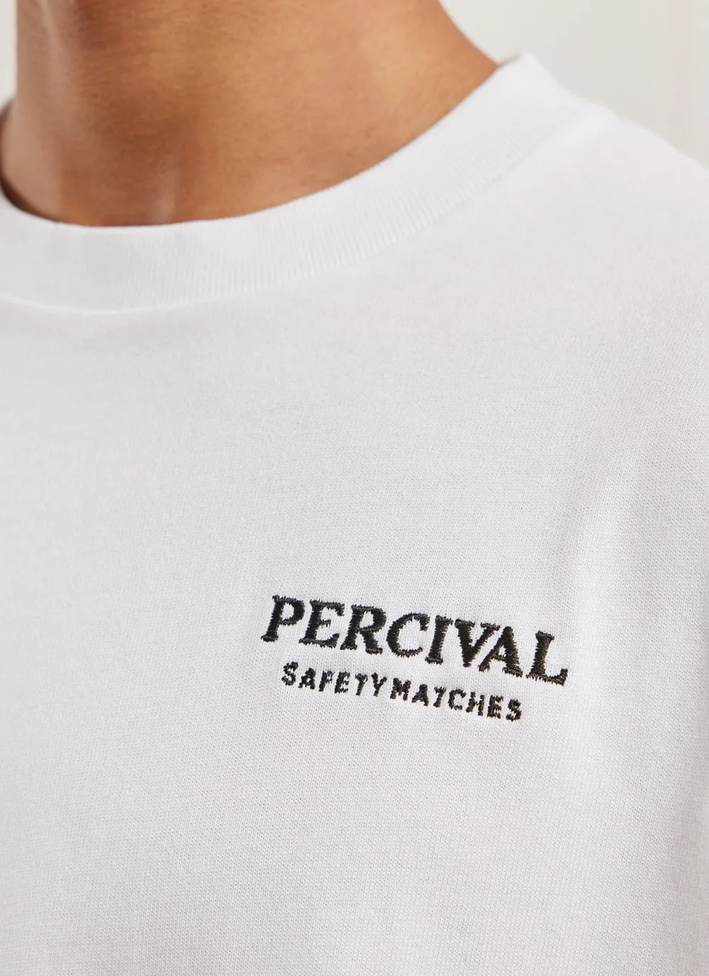 Campers Safety Matches Oversized T Shirt | Embroidered Organic Cotton | White sold by Percival product image thumbnail 3