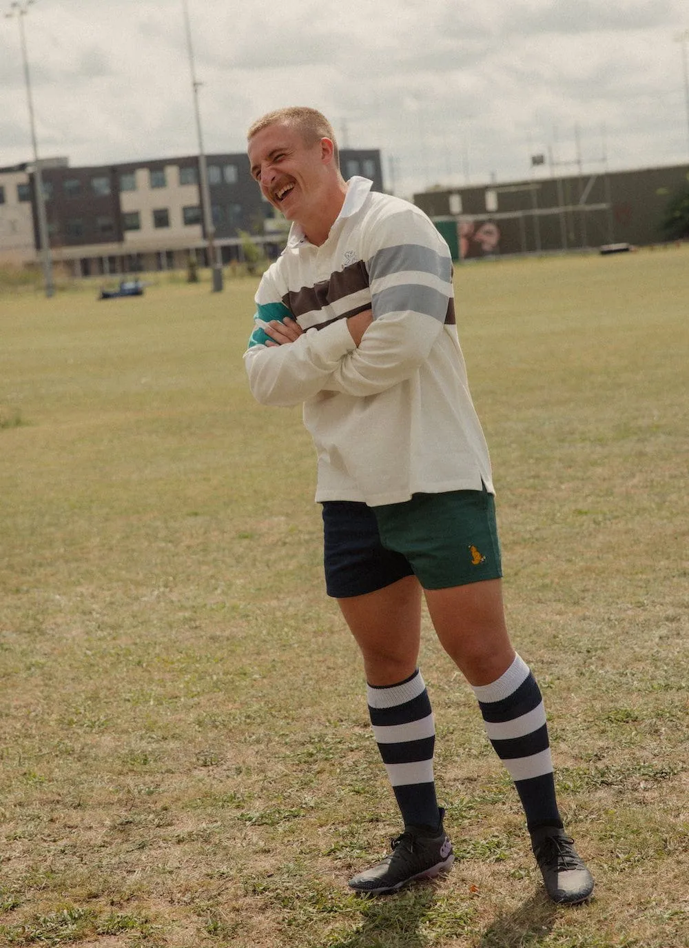 Rugby Shirt | Canterbury and Percival | Ecru Multi Stripe sold by Percival product image thumbnail 2