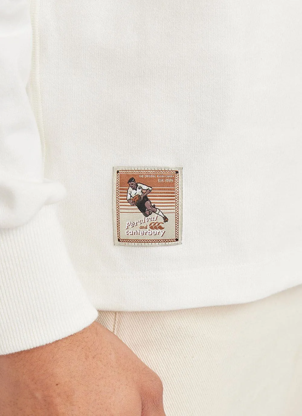 Rugby Shirt | Canterbury and Percival | Ecru Multi Stripe sold by Percival product image thumbnail 4