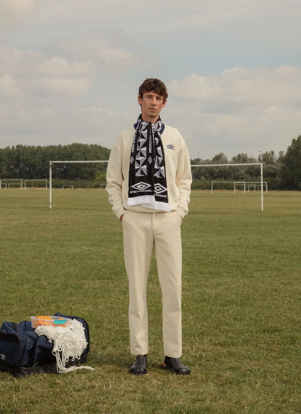 Mediocre Footy Skills Scarf | Umbro x Percival | Black sold by Percival product image thumbnail 2