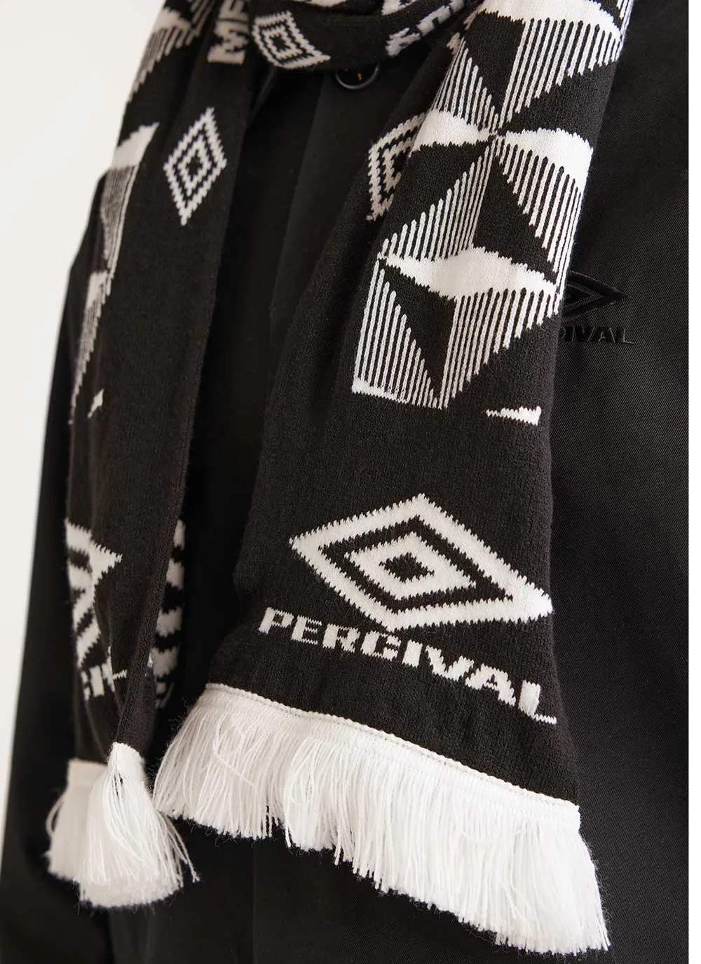 Mediocre Footy Skills Scarf | Umbro x Percival | Black sold by Percival product image thumbnail 3