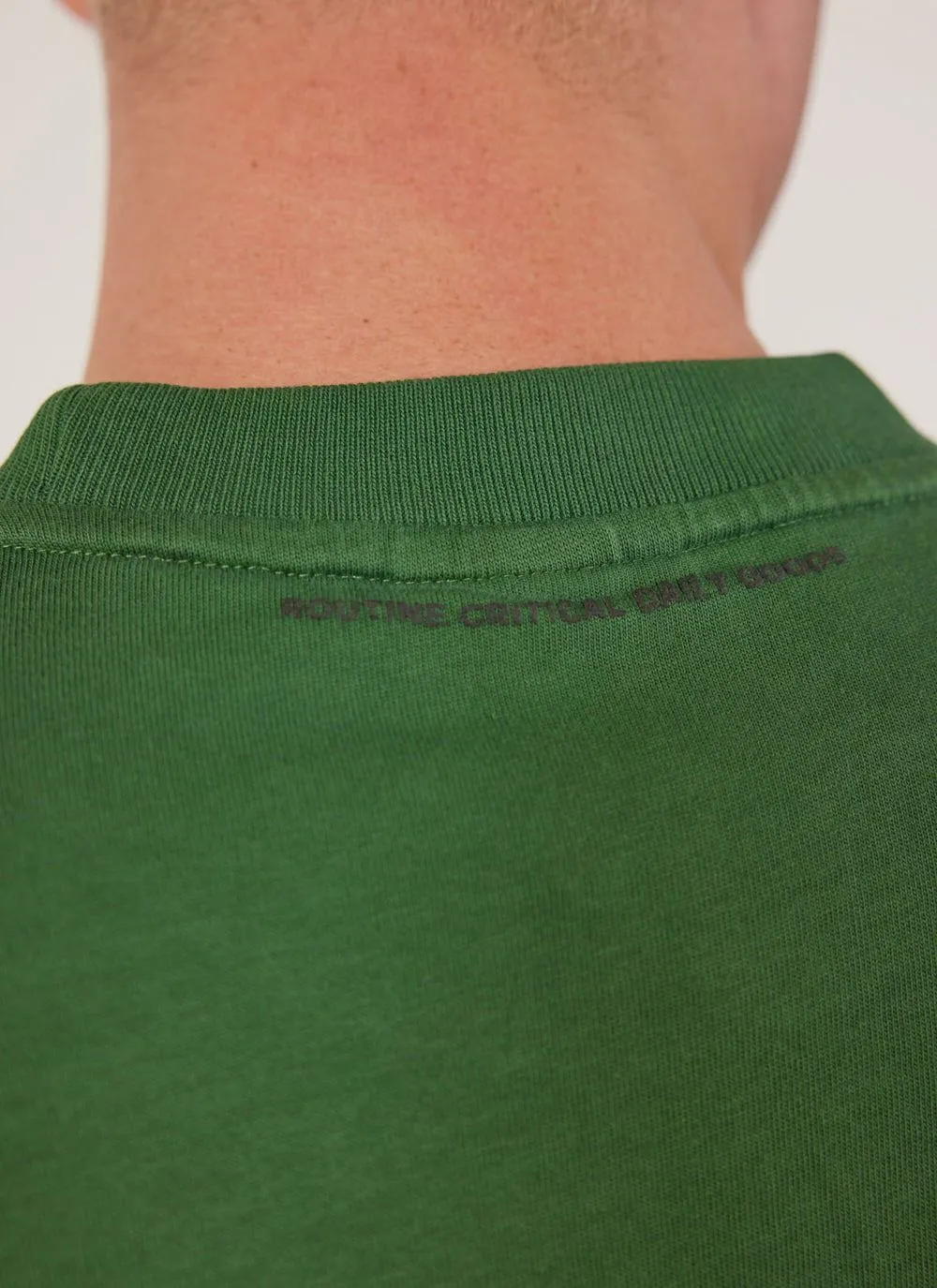 Stolen Wheel Auxiliary T Shirt | Embroidered Organic Cotton | Forest sold by Percival product image thumbnail 5