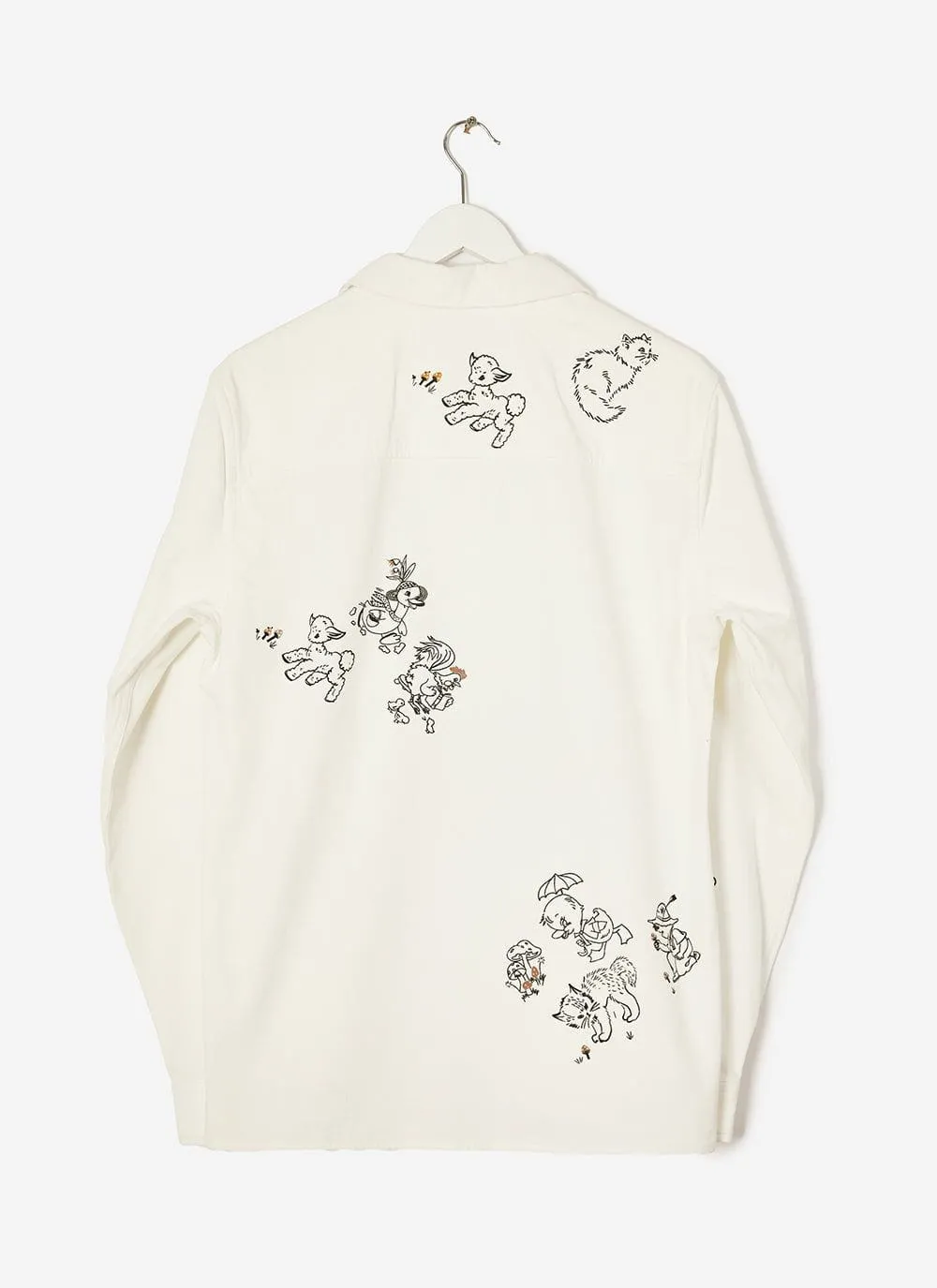 Perci Cat Overshirt | White sold by Percival product image thumbnail 2