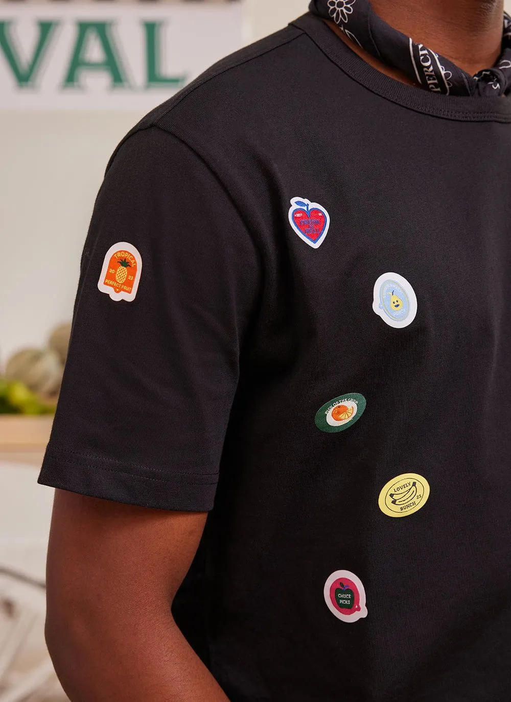 Perci-Post Stamps T Shirt | Champion and Percival | Black sold by Percival product image thumbnail 5