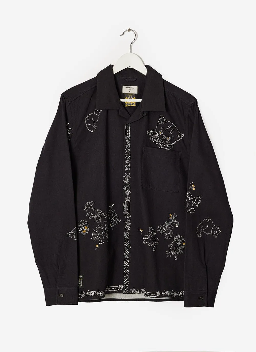 Perci Cat Overshirt | Black sold by Percival