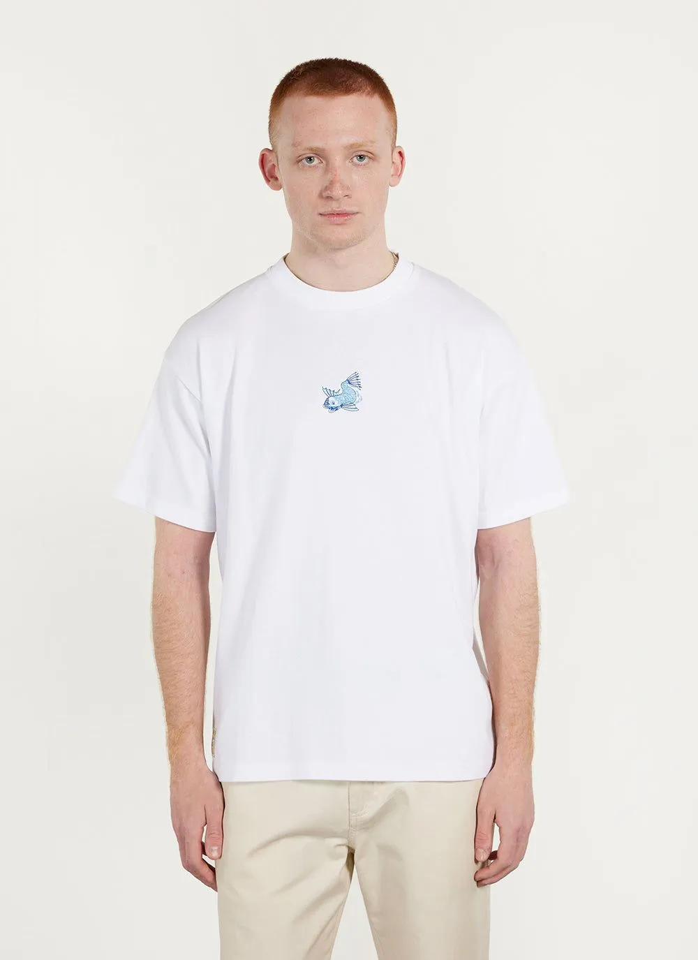 Depths of Mythos Oversized T Shirt | Embroidered Organic Cotton | White sold by Percival product image thumbnail 3