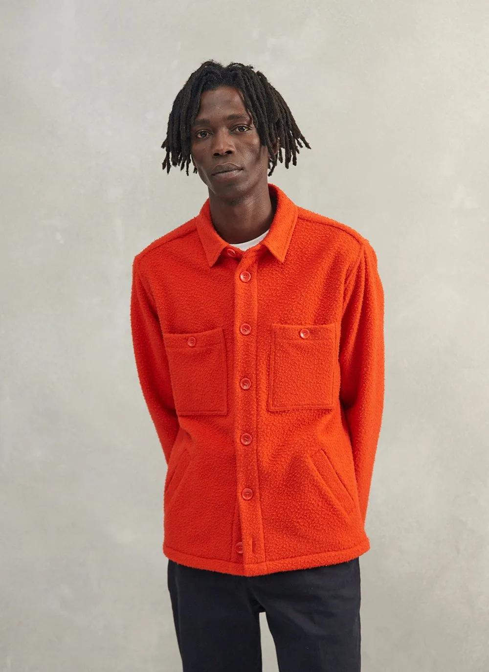 Blanket Overshirt | Casentino Wool | Orange sold by Percival product image thumbnail 4