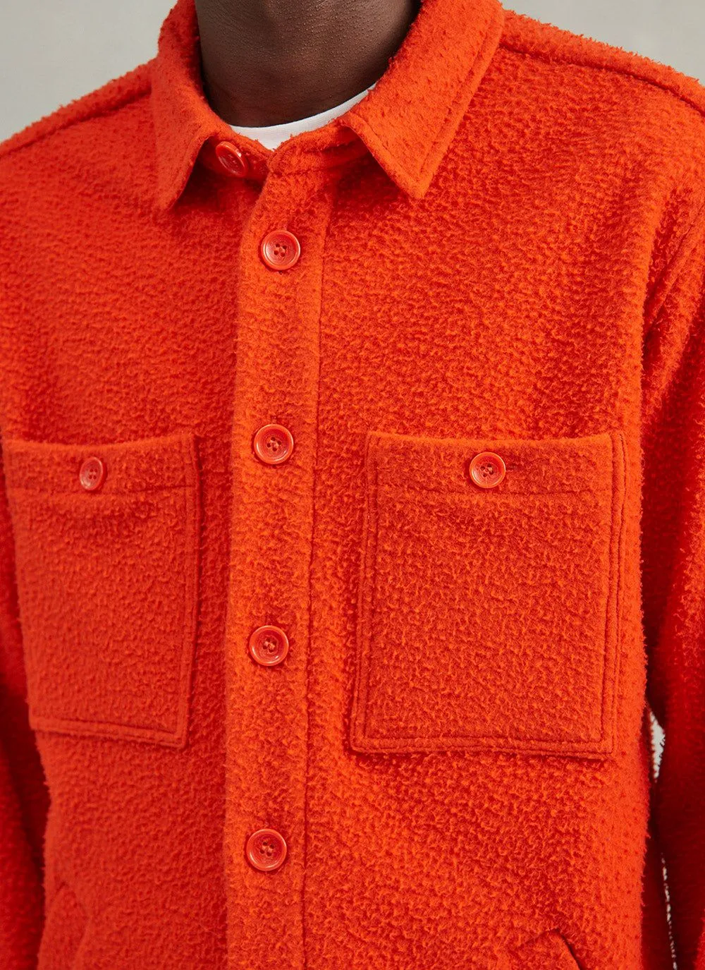 Blanket Overshirt | Casentino Wool | Orange sold by Percival product image thumbnail 2