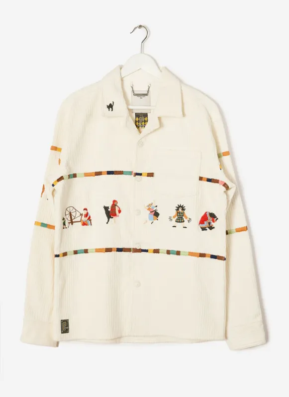 Fable Coach Cord Overshirt | Ecru sold by Percival