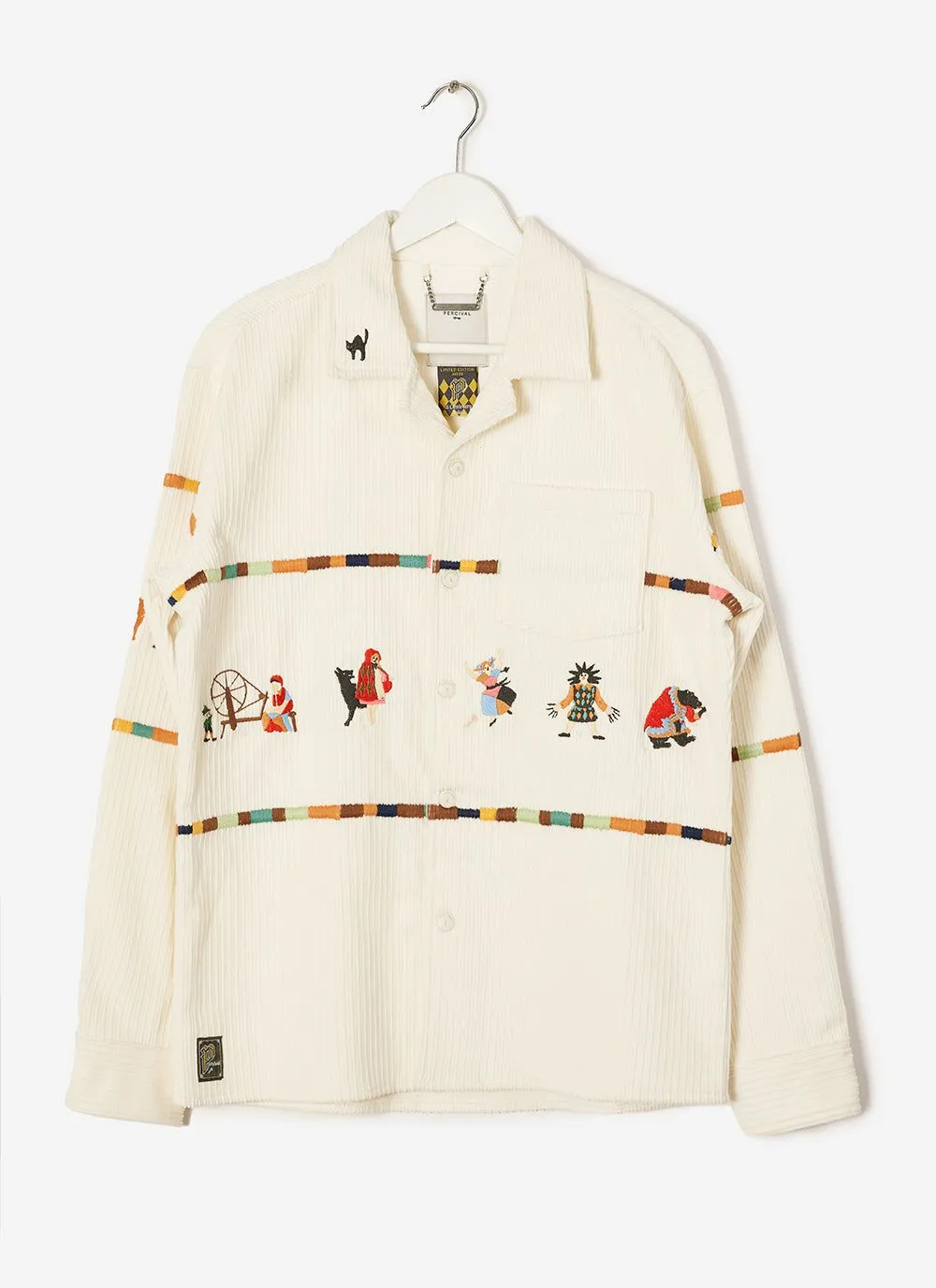 Fable Coach Cord Overshirt | Ecru sold by Percival