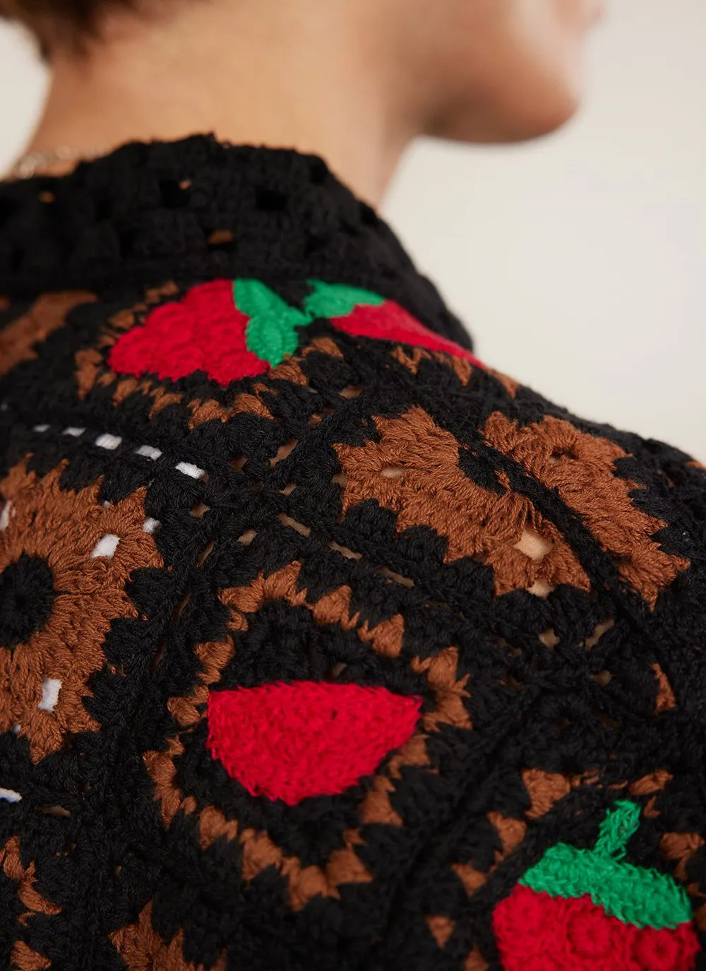 Fruit Crochet Shirt | Cotton | Black sold by Percival product image thumbnail 4