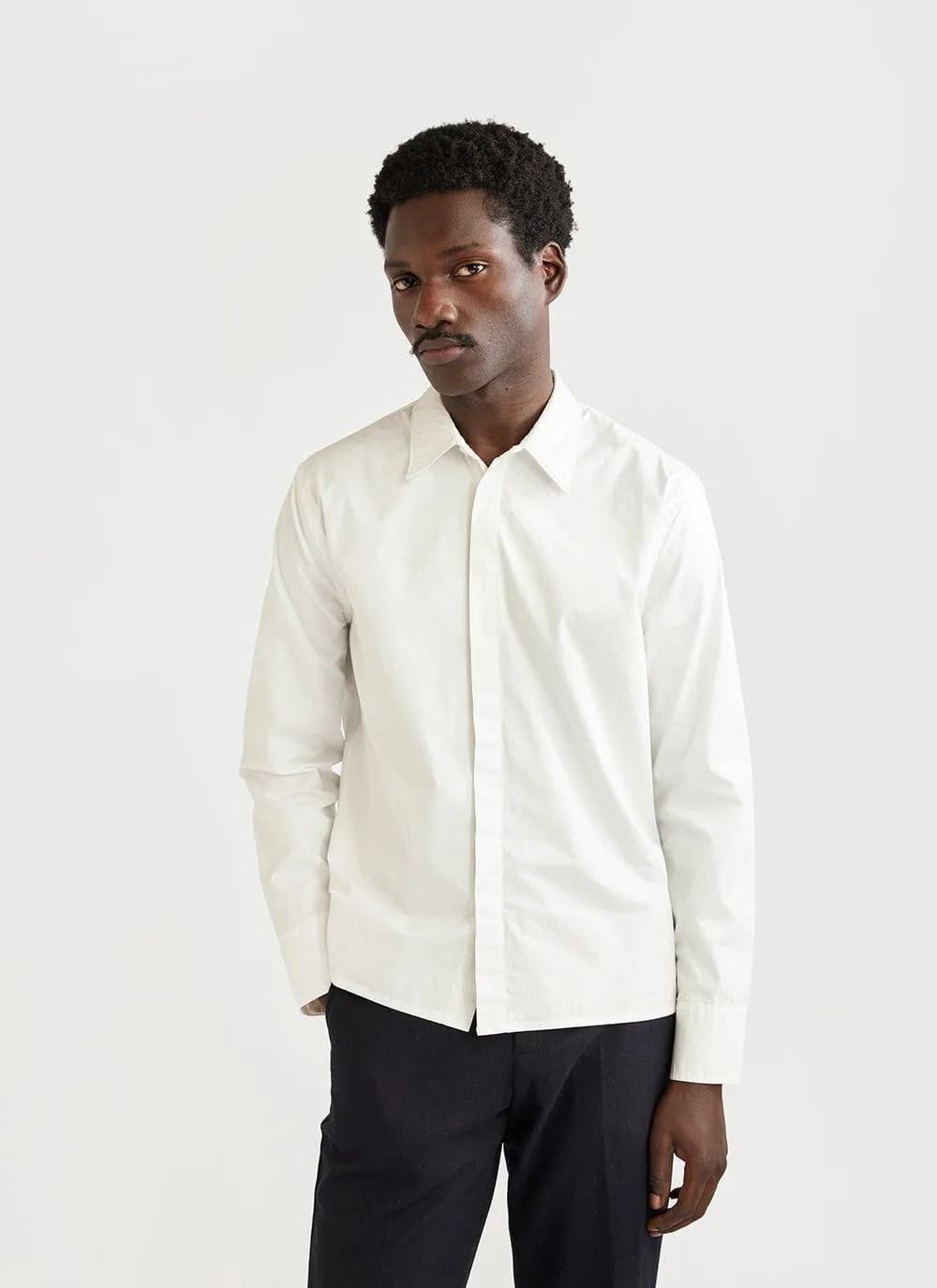 Formal Shirt | Cotton Poplin | White sold by Percival