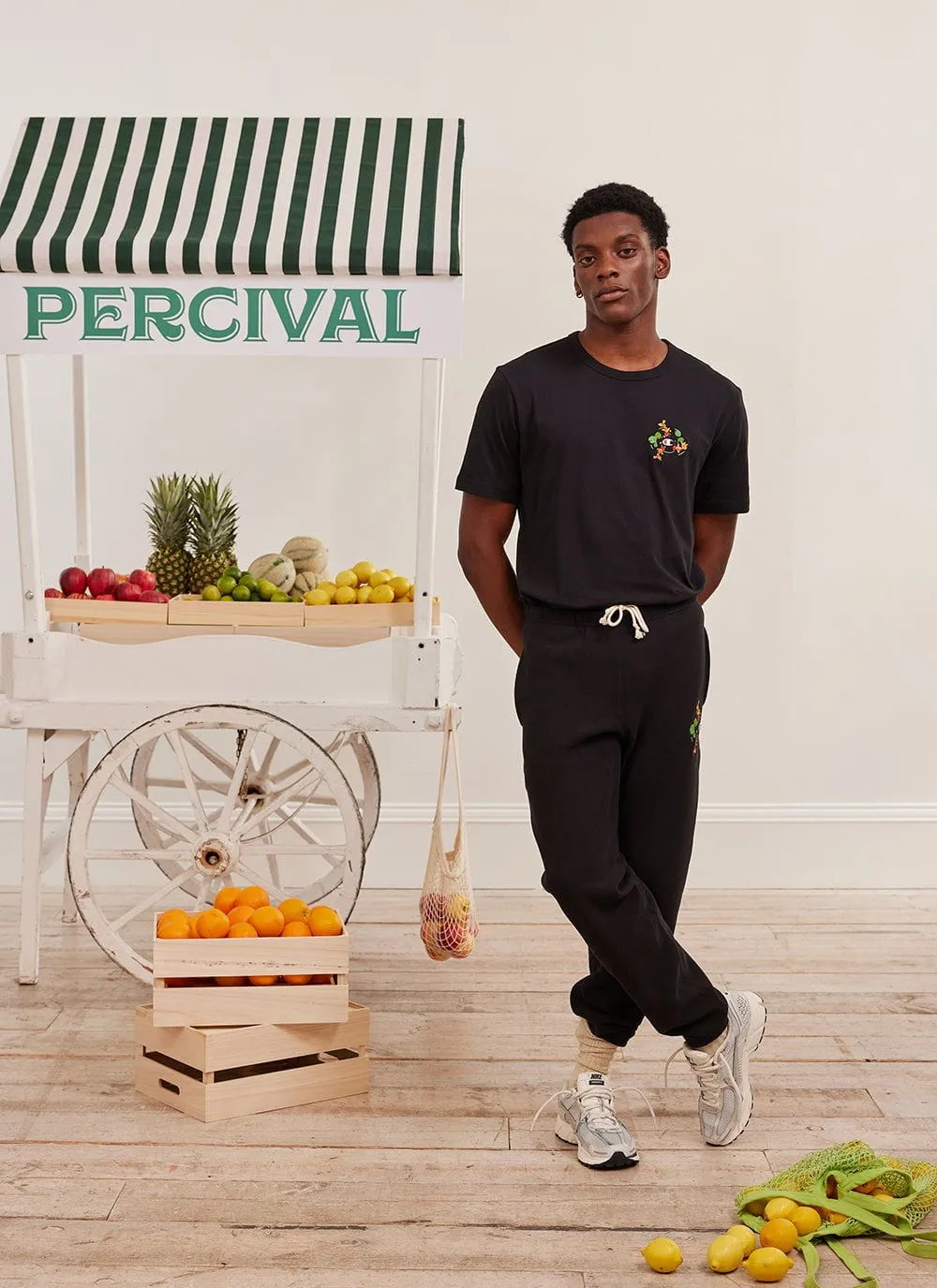 Gold Fish Pond T Shirt | Champion and Percival | Black sold by Percival product image thumbnail 2