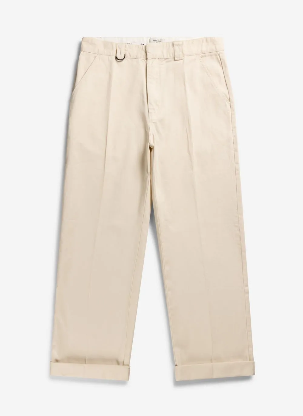 Stay Press Trousers | Cotton Twill Canvas | Cream sold by Percival product image thumbnail 4