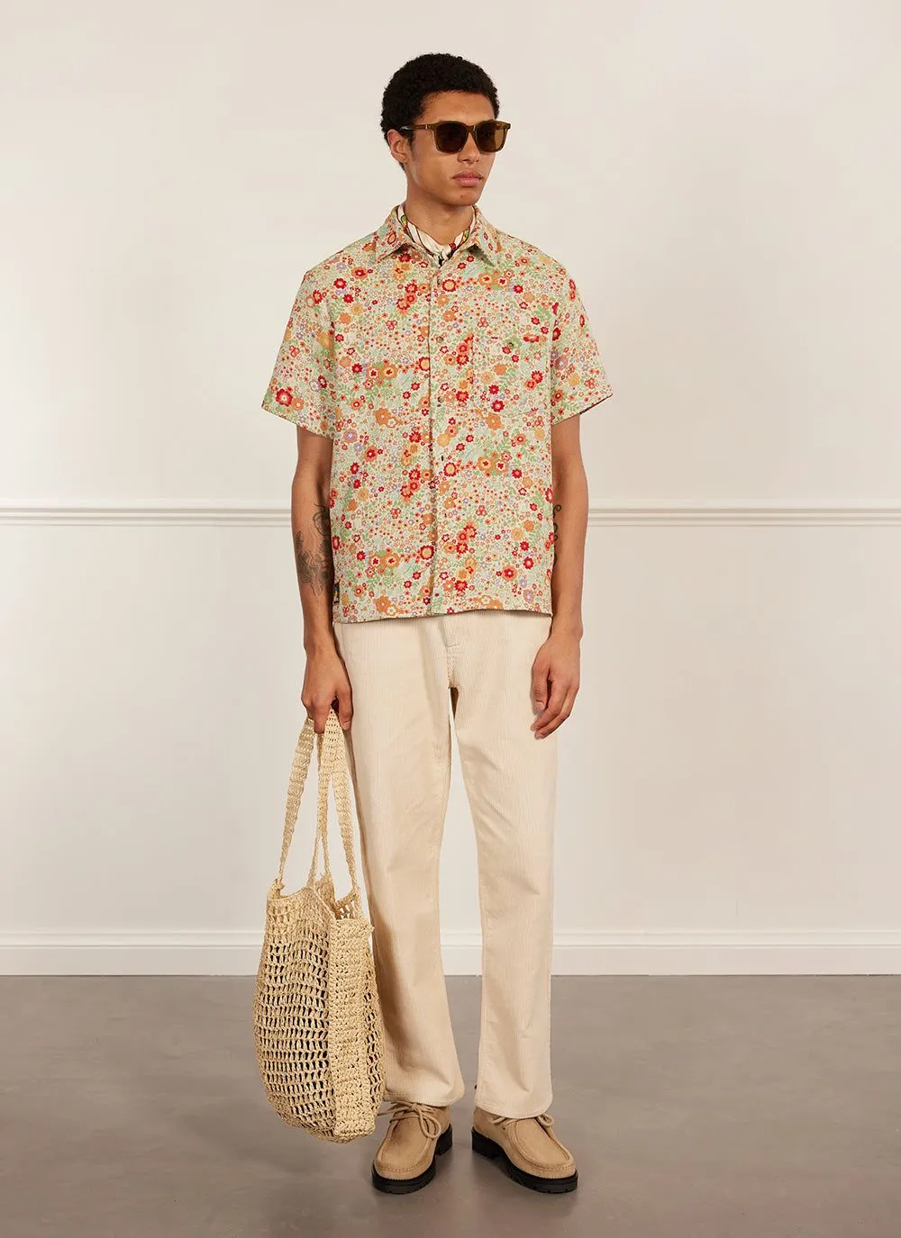 Floral Boxy Clerk Shirt | Multi sold by Percival product image thumbnail 5
