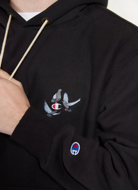 Pigeon Hoodie | Champion and Percival | Black sold by Percival