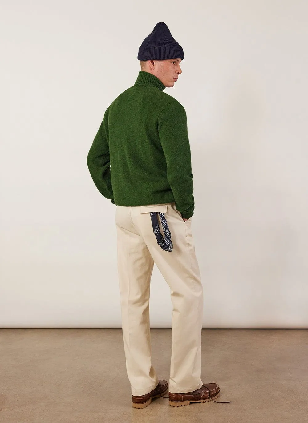 Auxiliary Roll Neck Jumper | Alpaca Wool | Forest sold by Percival product image thumbnail 4